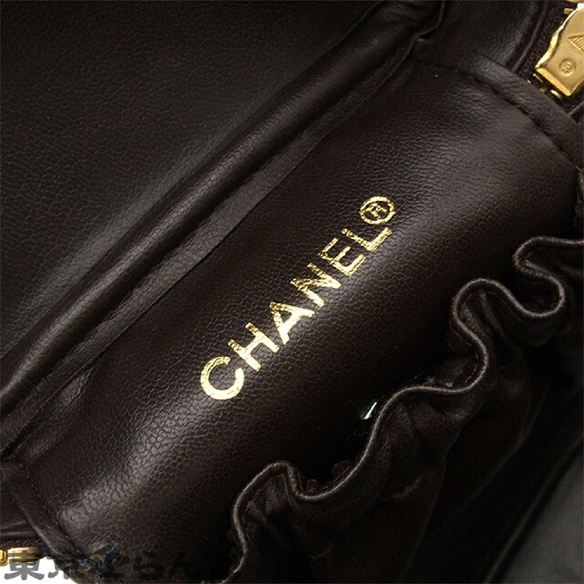 Chanel Chanel CC Lambskin Vanity Case Brown Size ONE SIZE - 5 Thumbnail