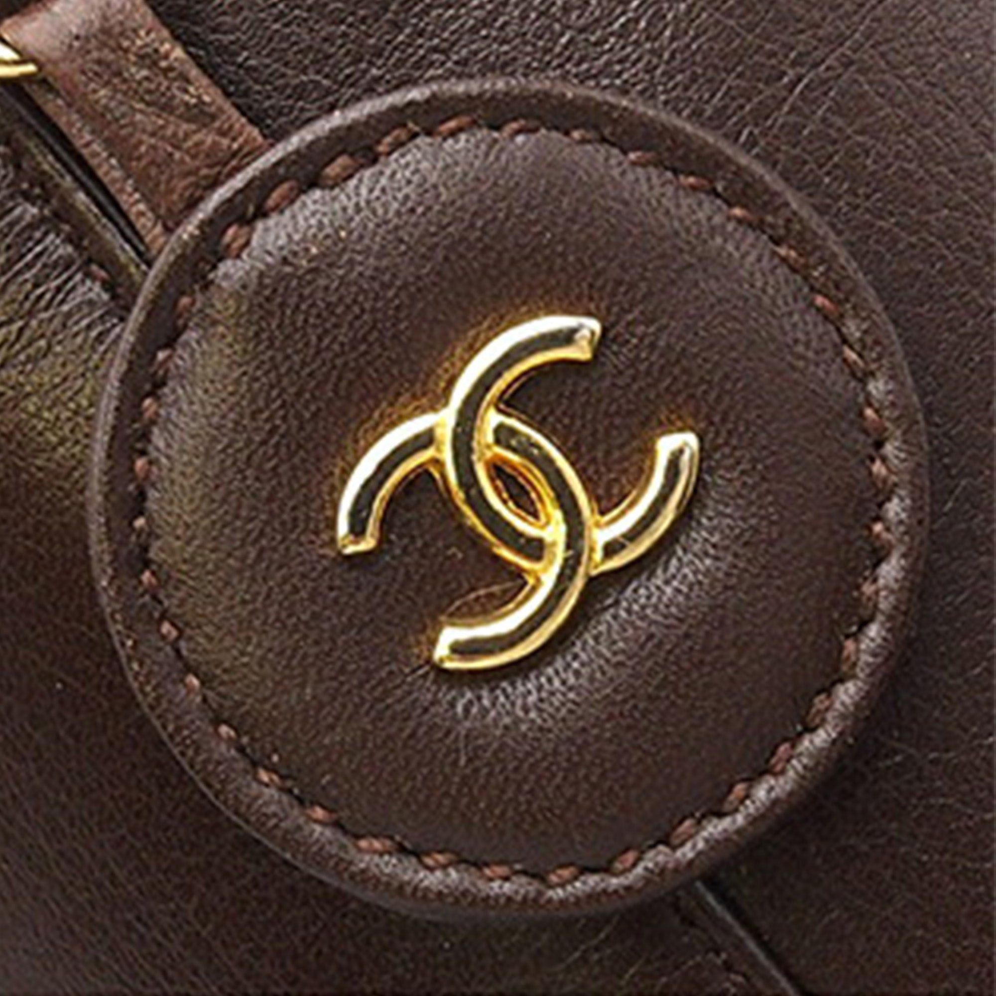 Chanel Chanel CC Lambskin Vanity Case Brown Size ONE SIZE - 7 Thumbnail