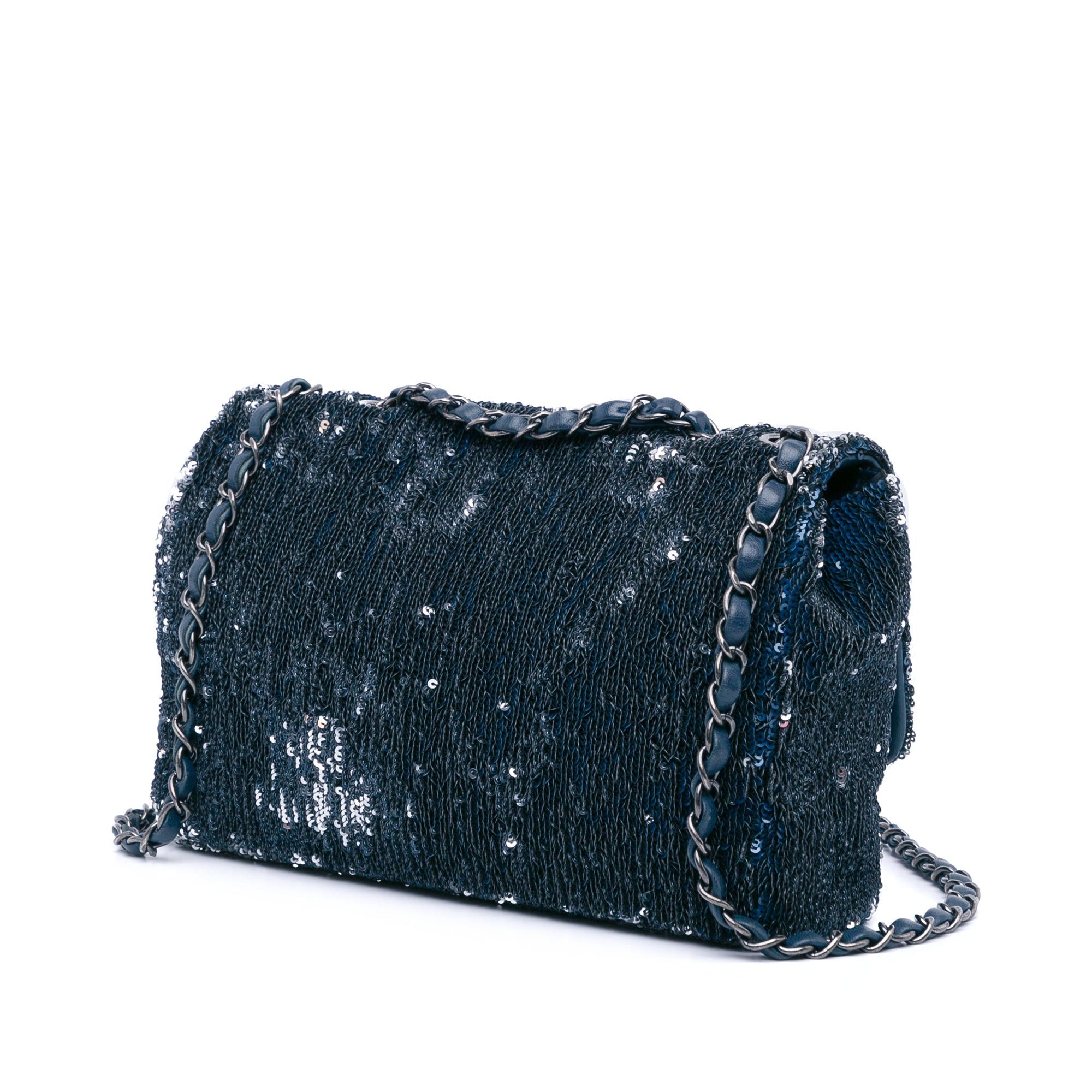 Chanel Chanel Paris Cuba Medium Sequin Coco Cuba Single Flap Blue Size ONE SIZE - 2 Thumbnail