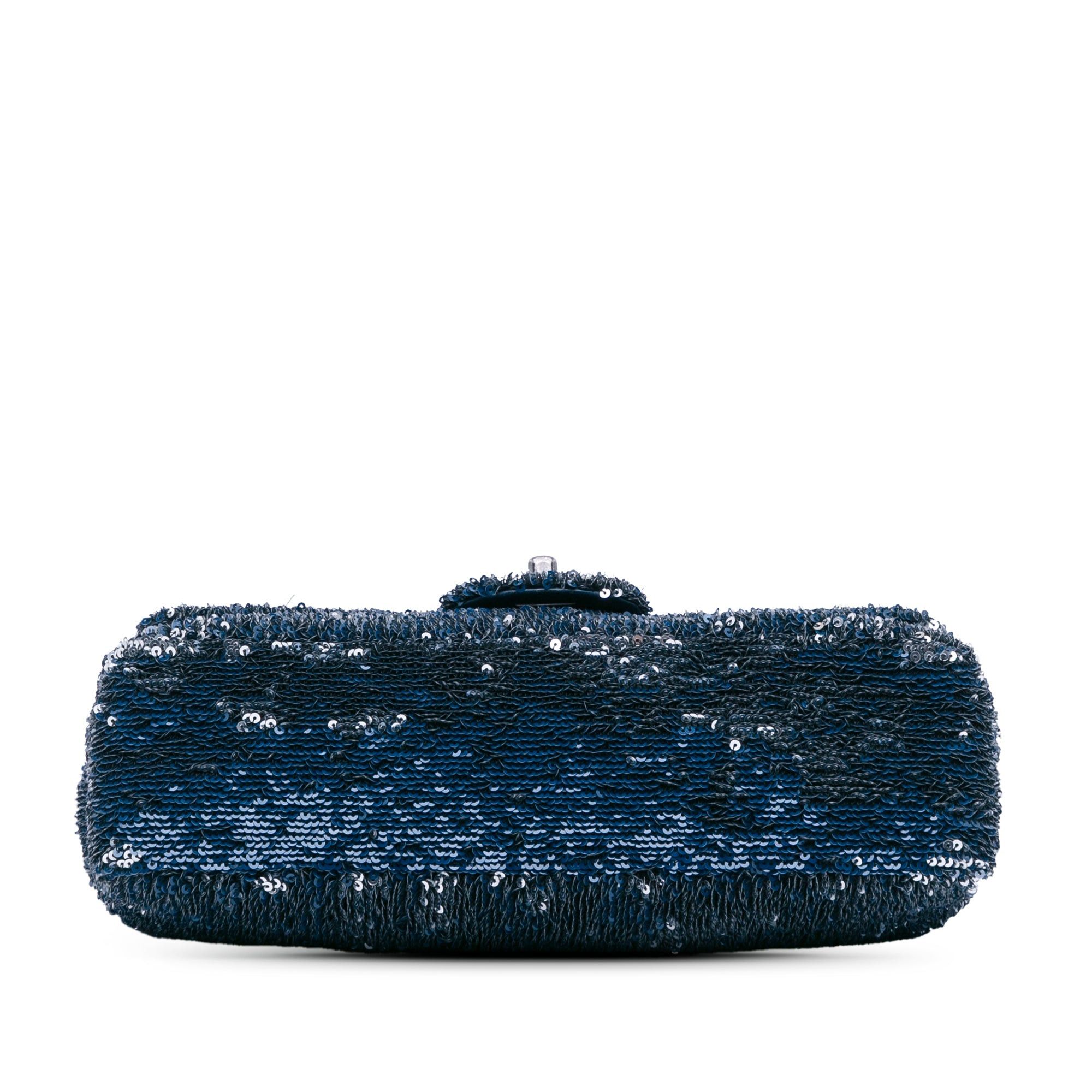 Chanel Chanel Paris Cuba Medium Sequin Coco Cuba Single Flap Blue Size ONE SIZE - 3 Thumbnail