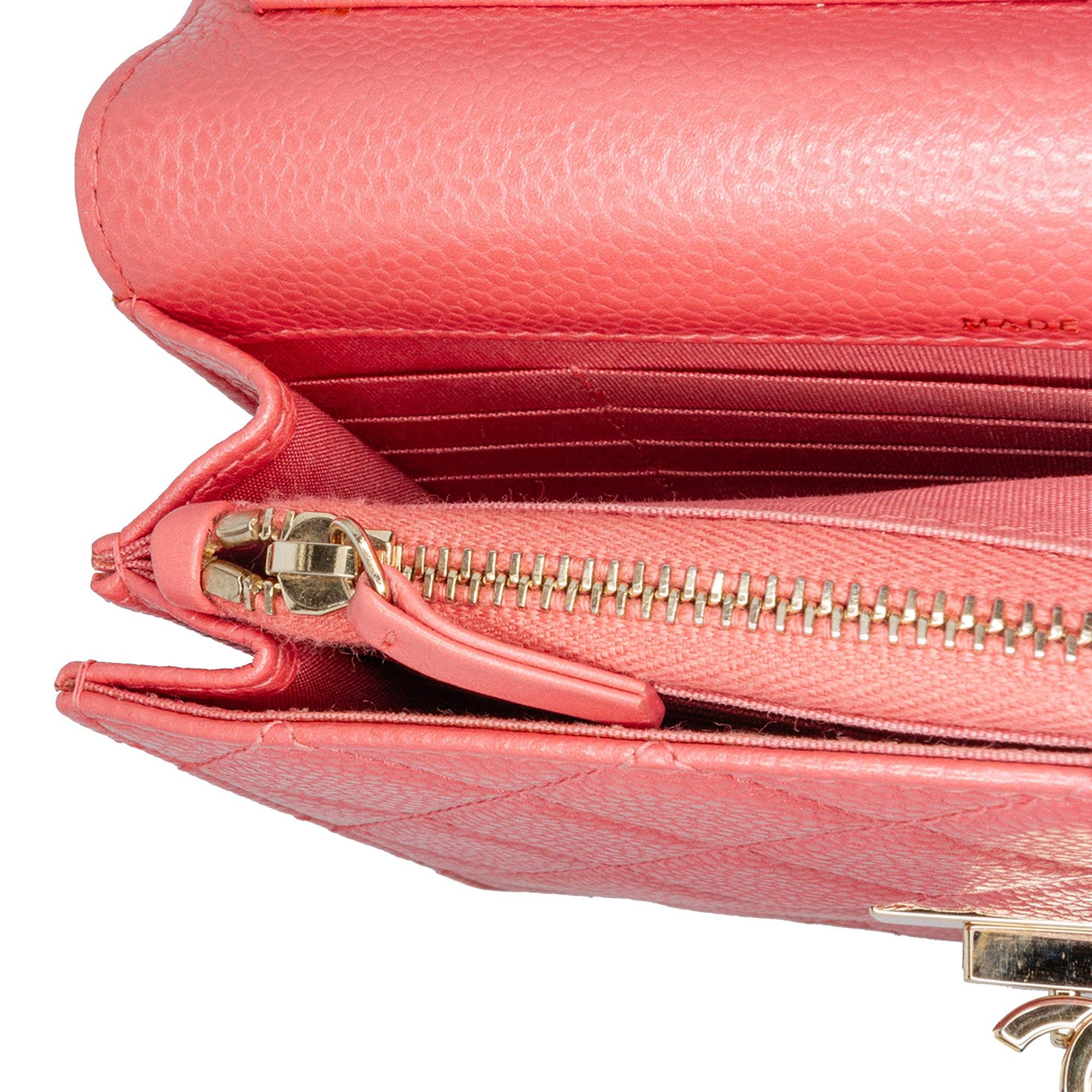 Chanel Chanel Quilted Caviar Golden Class Wallet On Chain Pink Size ONE SIZE - 7 Thumbnail