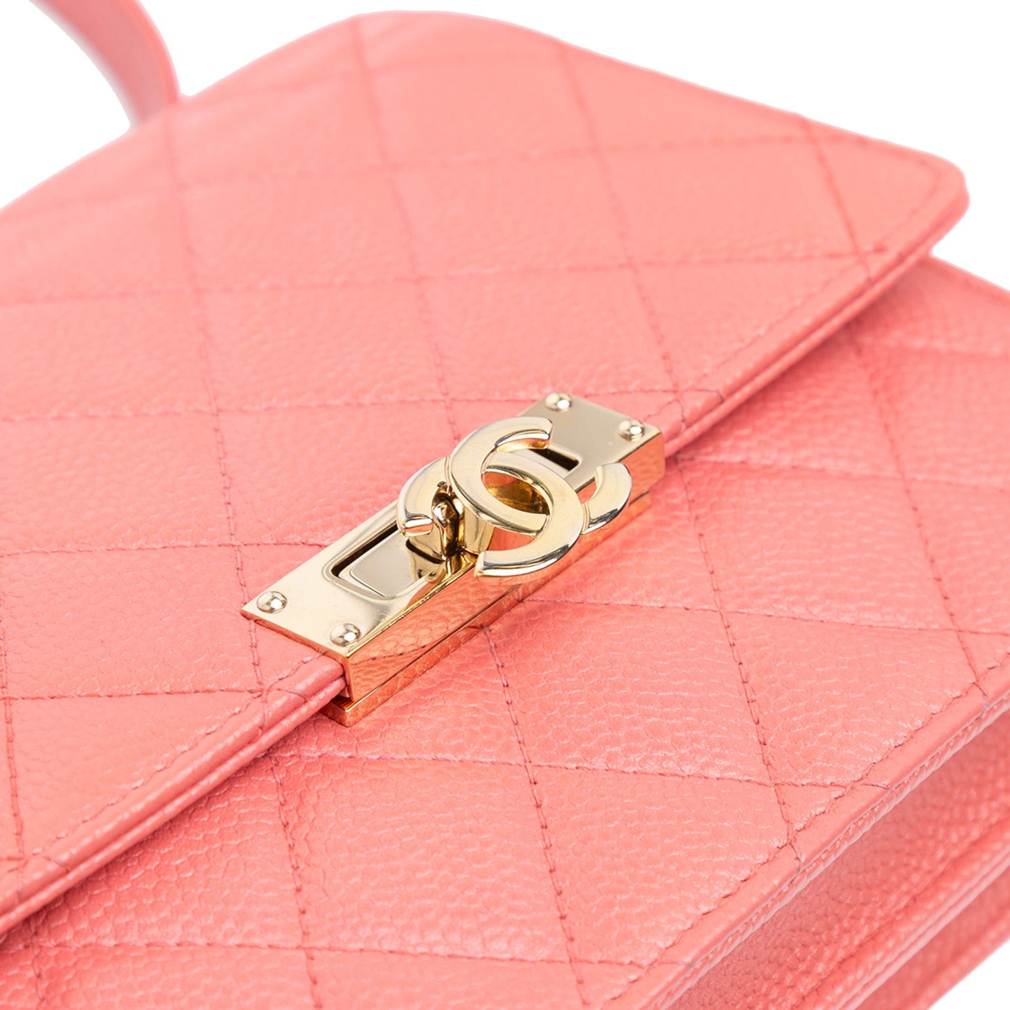 Chanel Chanel Quilted Caviar Golden Class Wallet On Chain Pink Size ONE SIZE - 8 Thumbnail
