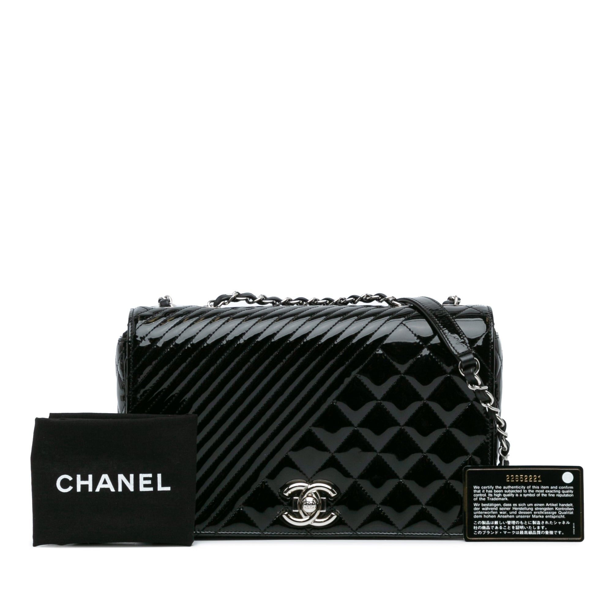 Chanel Chanel Medium Patent Coco Boy Flap Black Size ONE SIZE - 7 Thumbnail