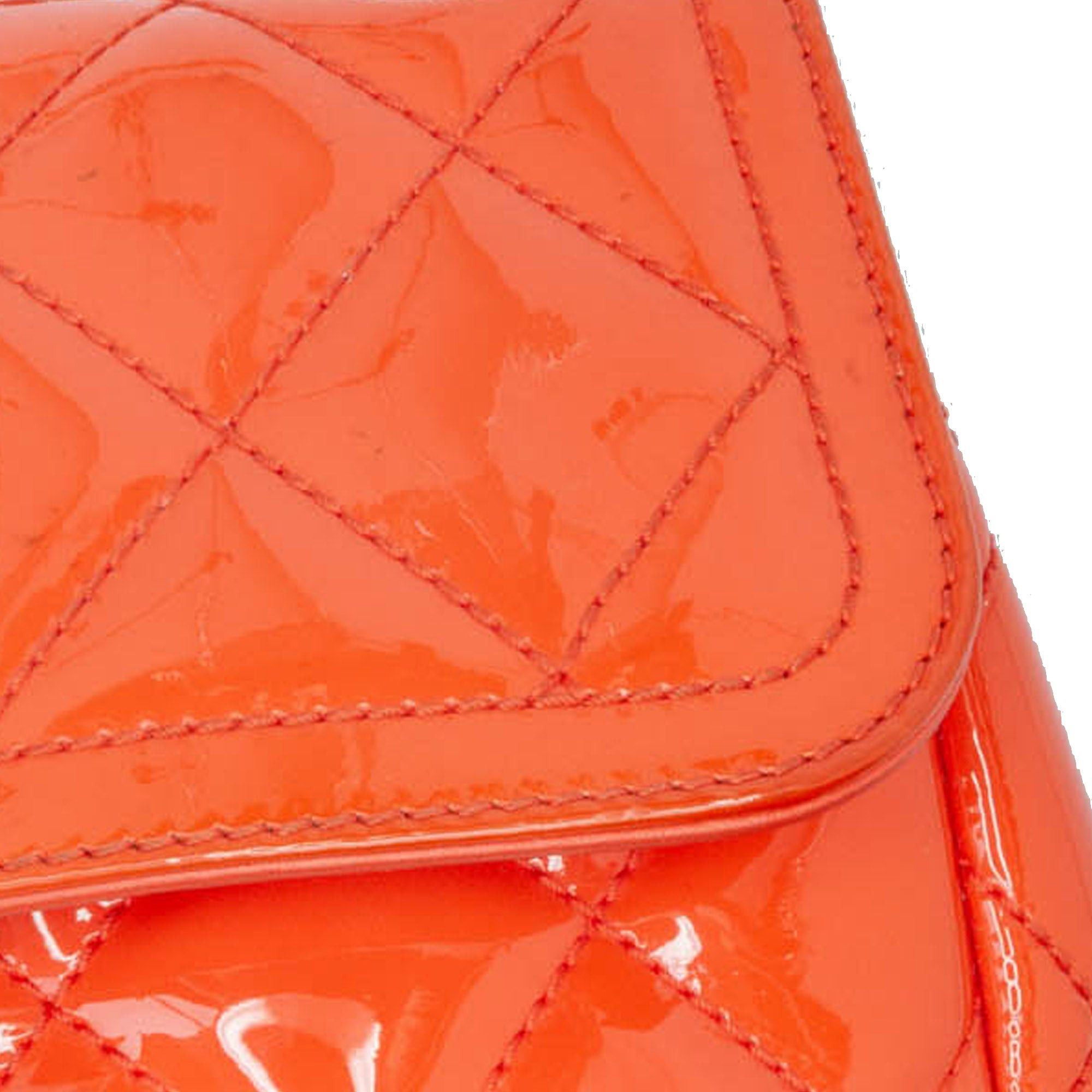 Chanel Chanel Small Patent Coco Shine Flap Orange Size ONE SIZE - 7 Thumbnail