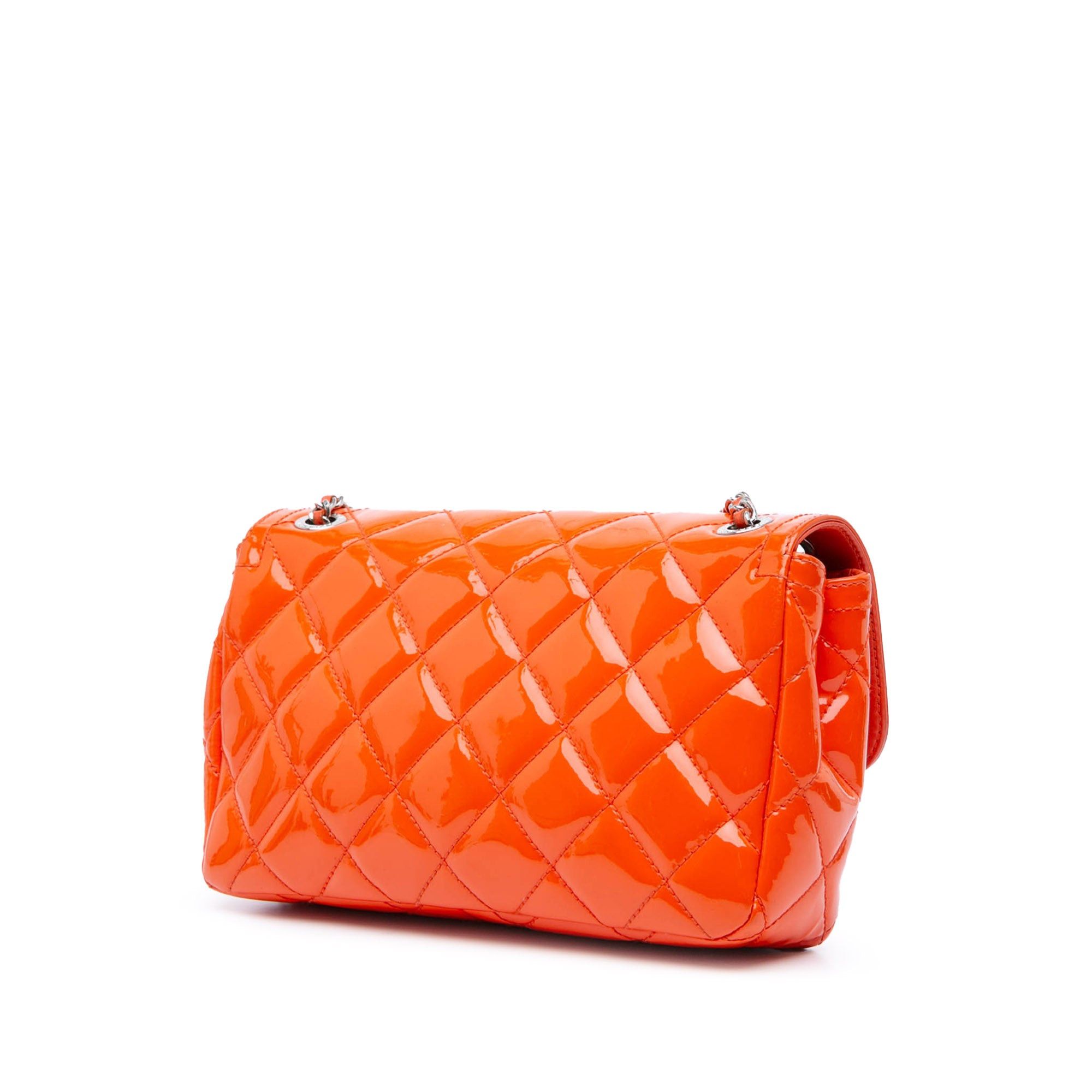 Chanel Chanel Small Patent Coco Shine Flap Orange Size ONE SIZE - 2 Thumbnail
