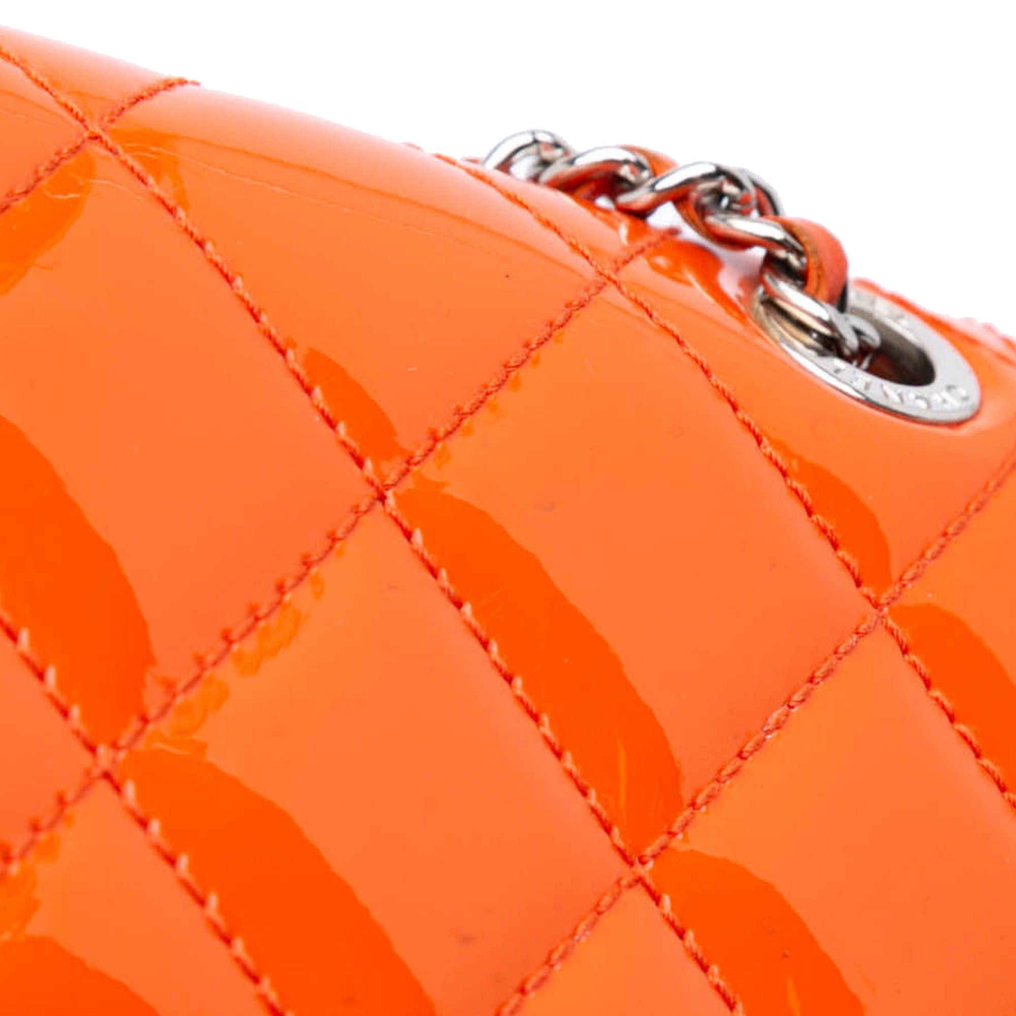 Chanel Chanel Small Patent Coco Shine Flap Orange Size ONE SIZE - 8 Thumbnail