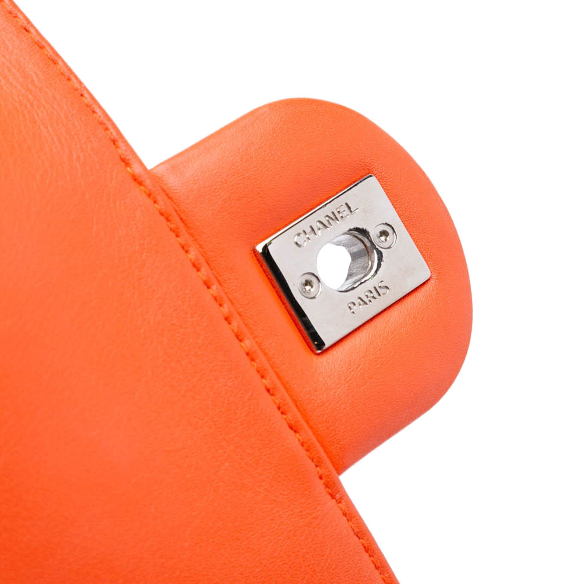 Chanel Chanel Small Patent Coco Shine Flap Orange Size ONE SIZE - 6 Thumbnail
