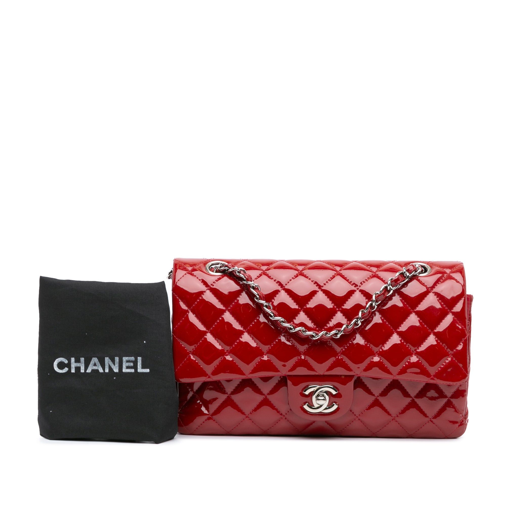 Chanel Chanel Medium Classic Patent Double Flap Red Size ONE SIZE - 10 Thumbnail