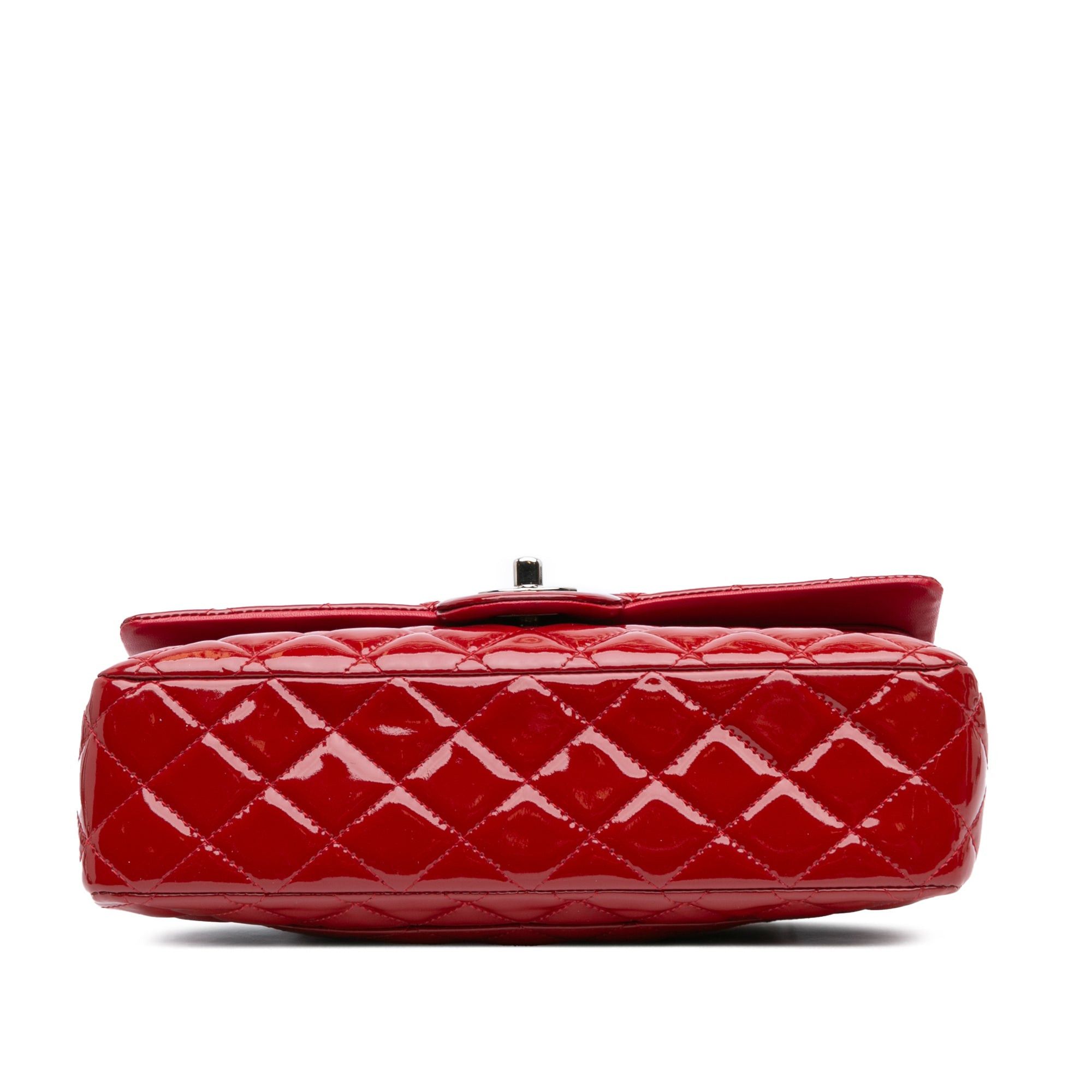 Chanel Chanel Medium Classic Patent Double Flap Red Size ONE SIZE - 3 Thumbnail