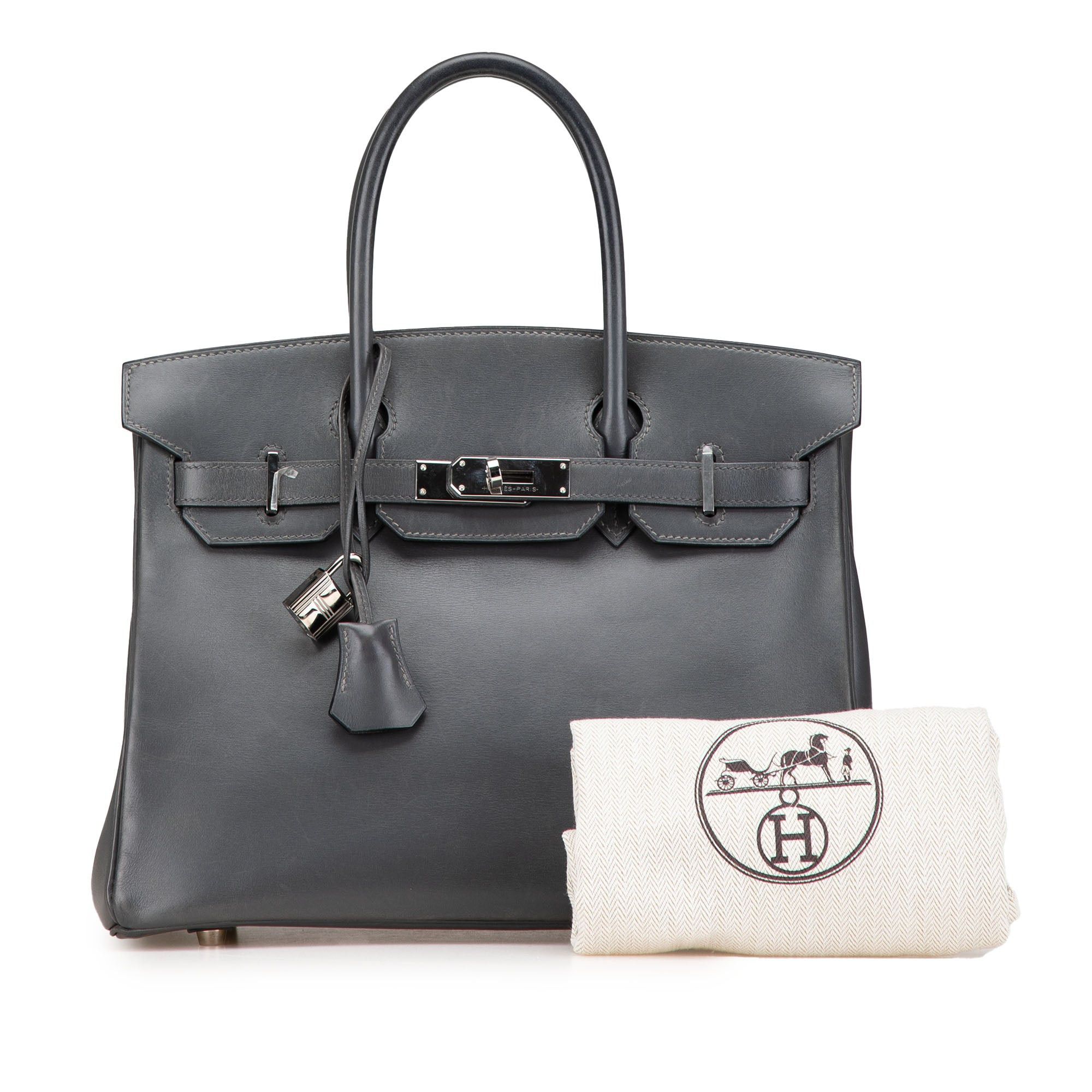 Hermes Hermès Box Calf Birkin Retourne 30 Gray Size ONE SIZE - 15 Thumbnail
