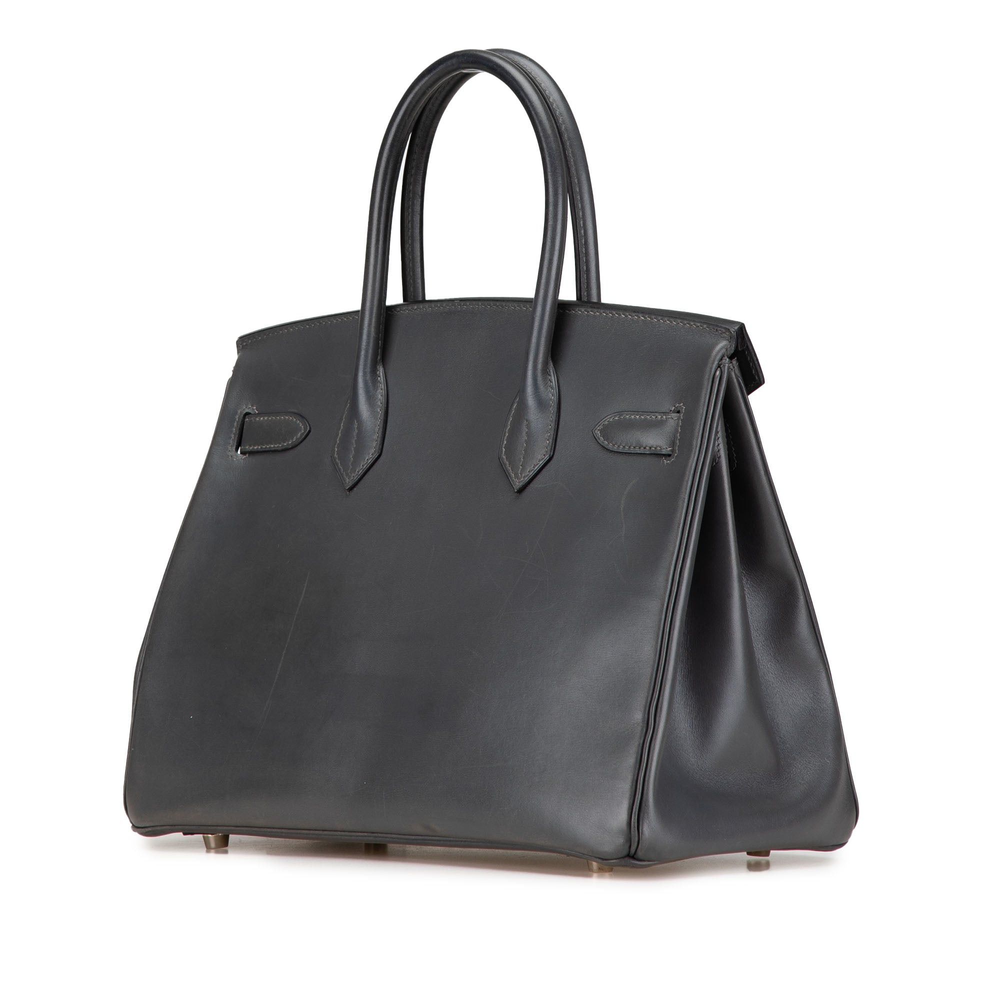 Hermes Hermès Box Calf Birkin Retourne 30 Gray Size ONE SIZE - 2 Thumbnail