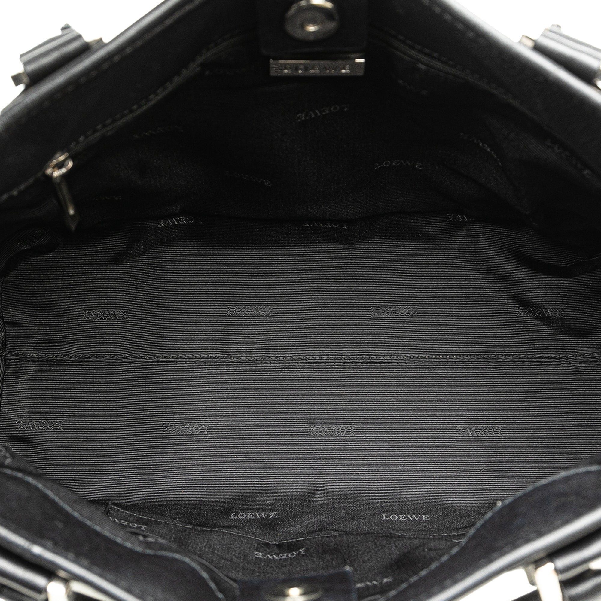 Loewe LOEWE Leather Fusta 28 Tote Black Size ONE SIZE - 4 Thumbnail