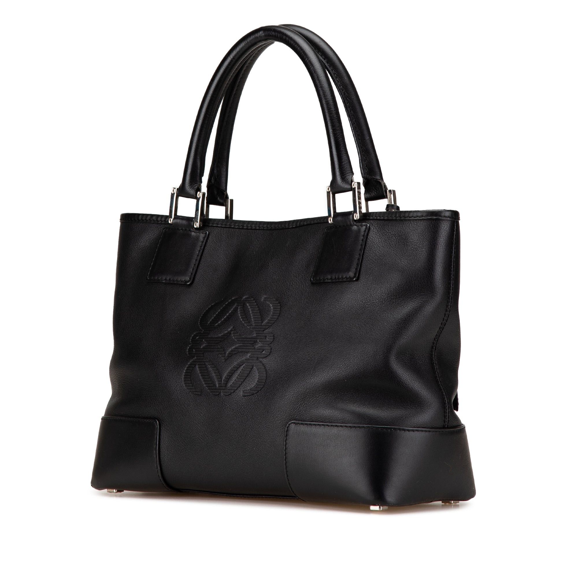 Loewe LOEWE Leather Fusta 28 Tote Black Size ONE SIZE - 2 Thumbnail