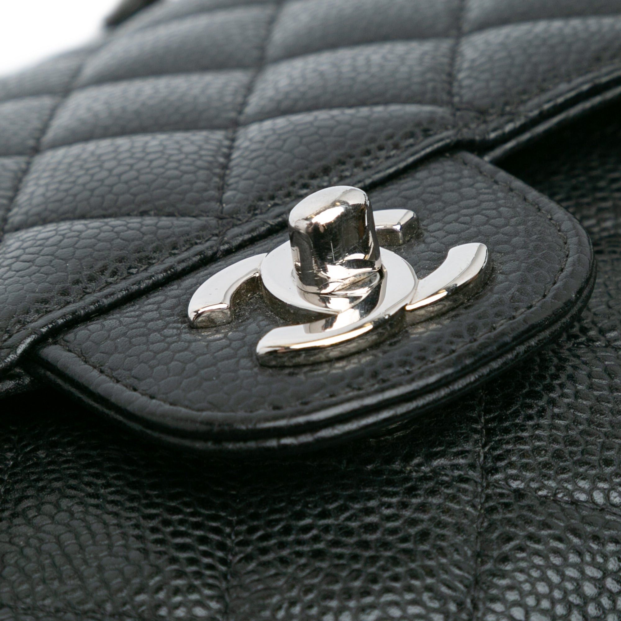 Chanel Chanel Medium Classic Caviar Double Flap Black Size ONE SIZE - 7 Thumbnail