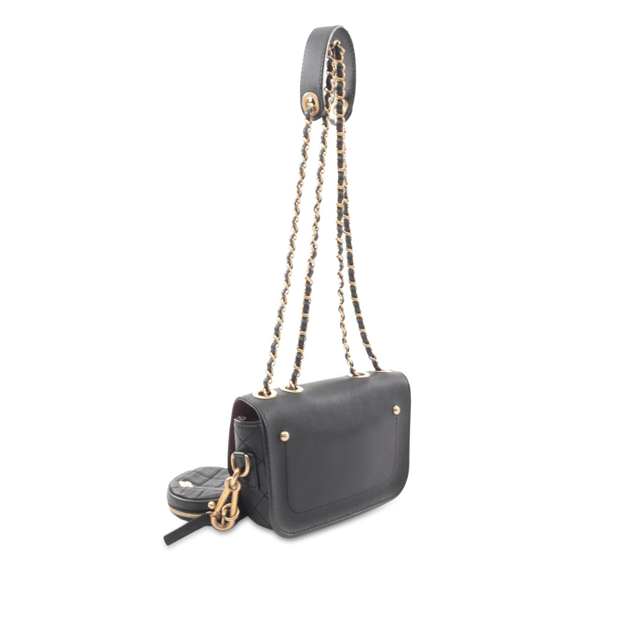 Chanel Chanel Quilted Calfskin Multi Pouching Flap Black Size ONE SIZE - 2 Thumbnail