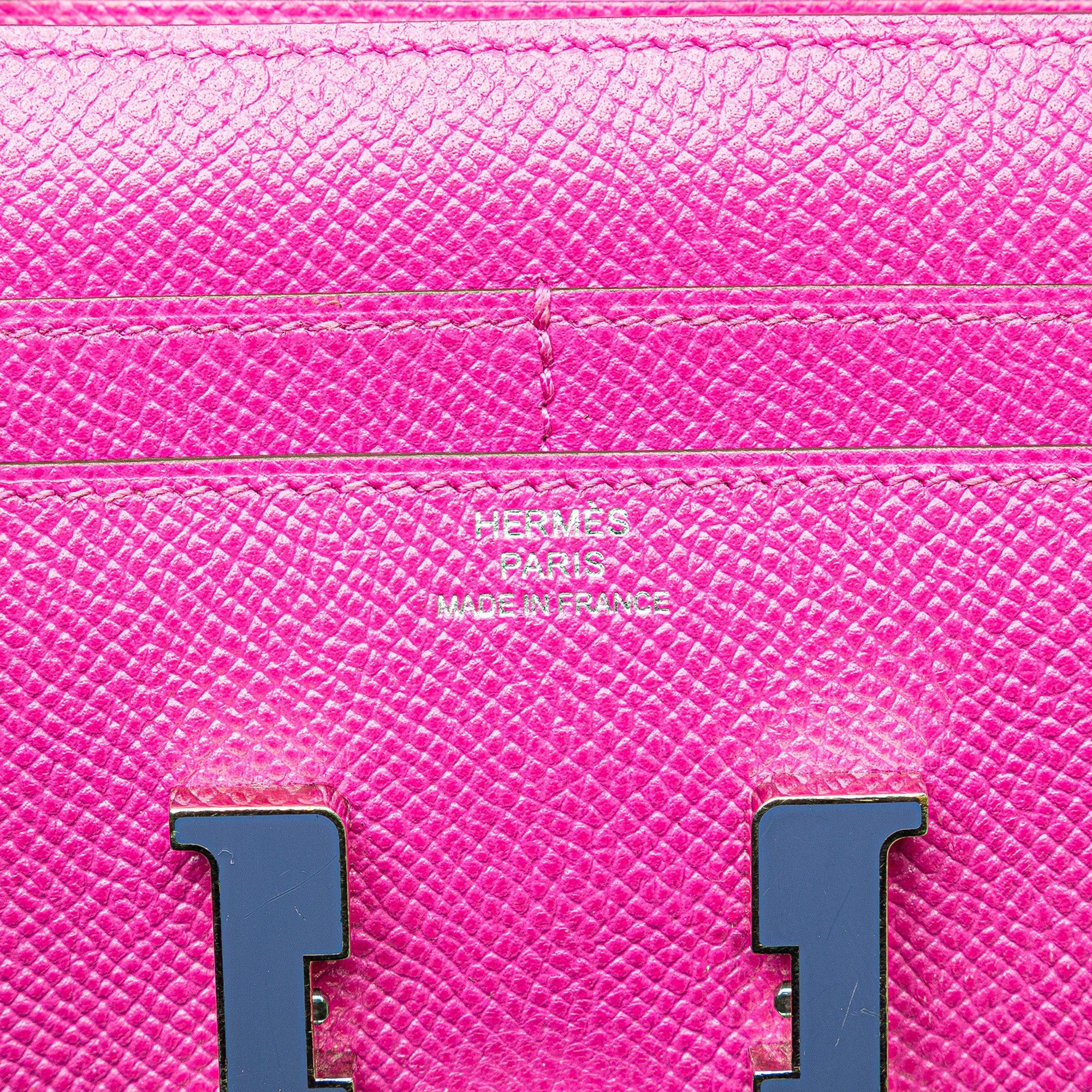 Hermes Hermès Epsom Constance Compact Wallet Pink Size ONE SIZE - 6 Thumbnail