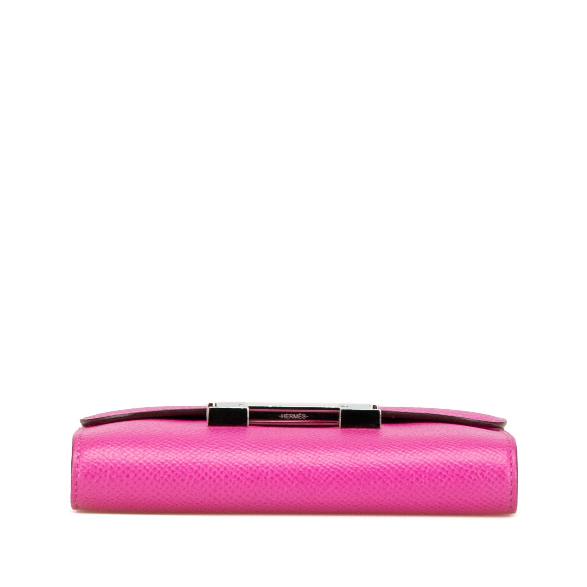 Hermes Hermès Epsom Constance Compact Wallet Pink Size ONE SIZE - 3 Thumbnail