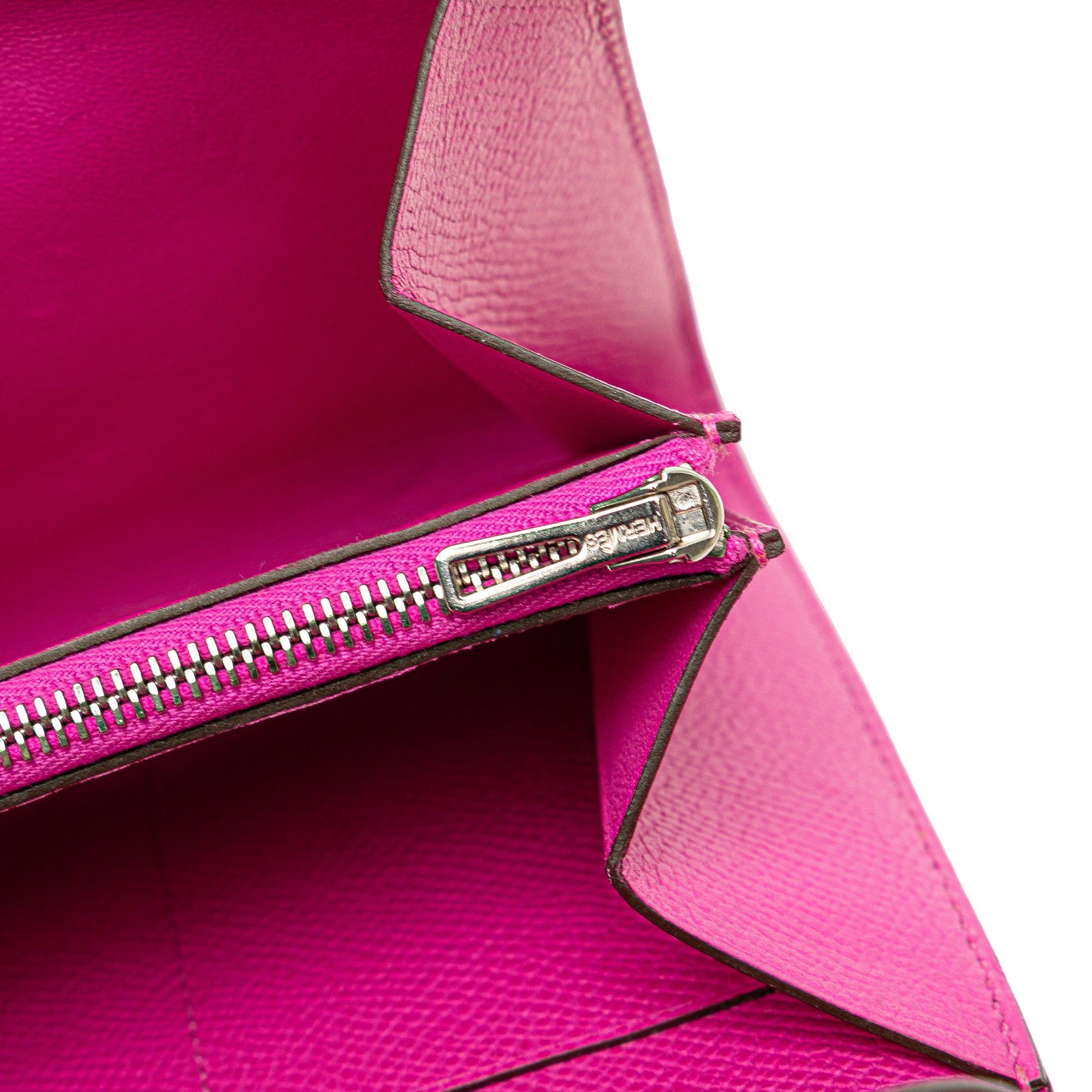 Hermes Hermès Epsom Constance Compact Wallet Pink Size ONE SIZE - 8 Thumbnail
