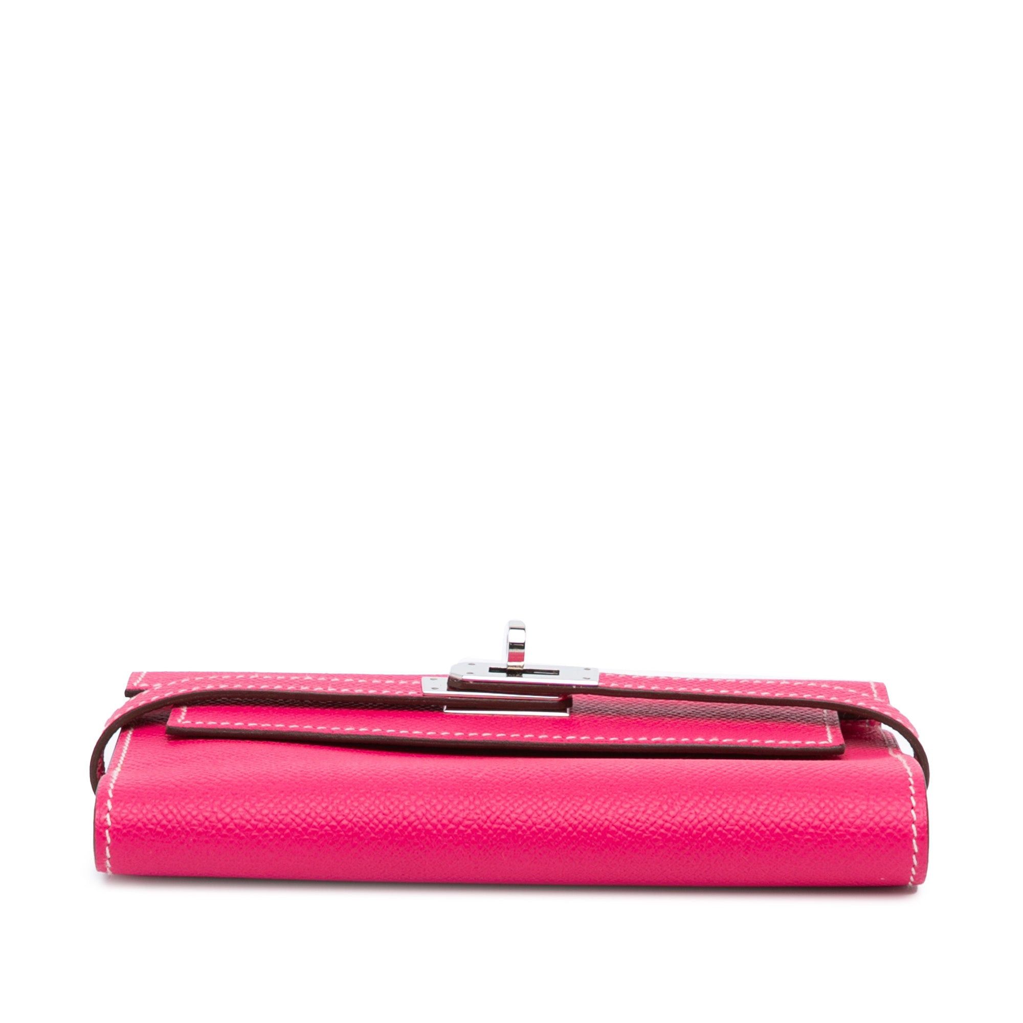 Hermes Hermès Medium Epsom Kelly Depliant Wallet Pink Size ONE SIZE - 3 Thumbnail