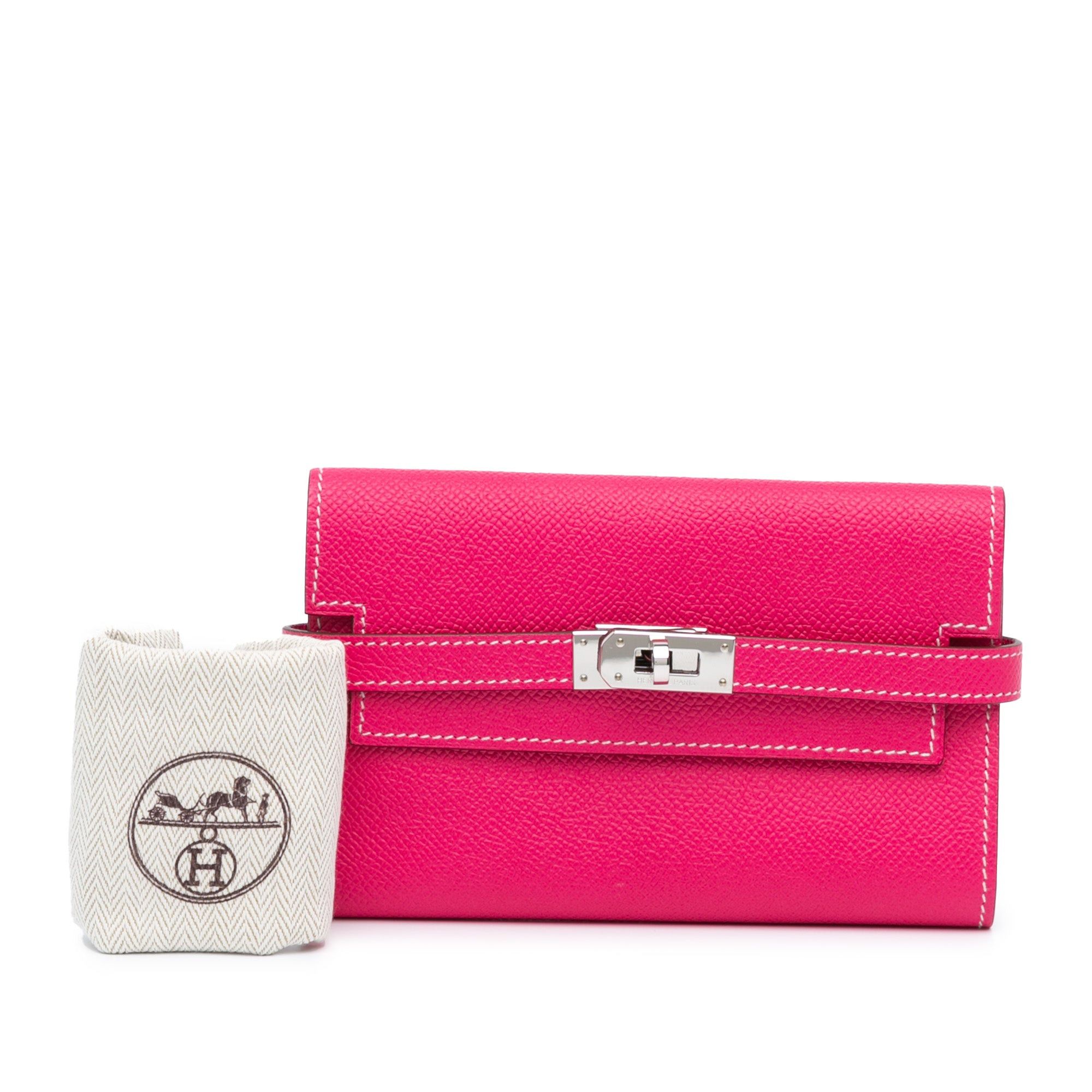Hermes Hermès Medium Epsom Kelly Depliant Wallet Pink Size ONE SIZE - 10 Thumbnail