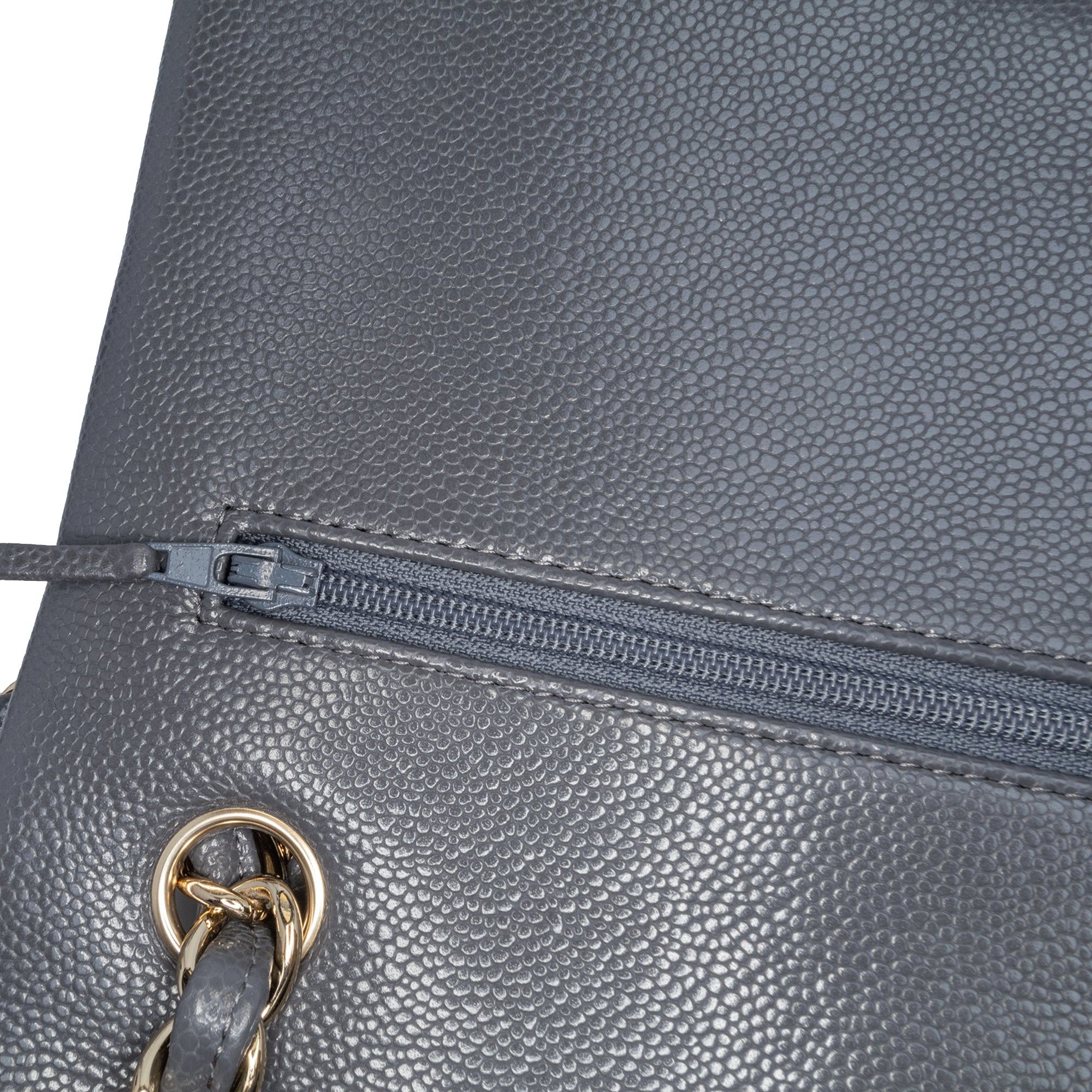 Chanel Chanel Jumbo Classic Caviar Double Flap Gray Size ONE SIZE - 8 Thumbnail
