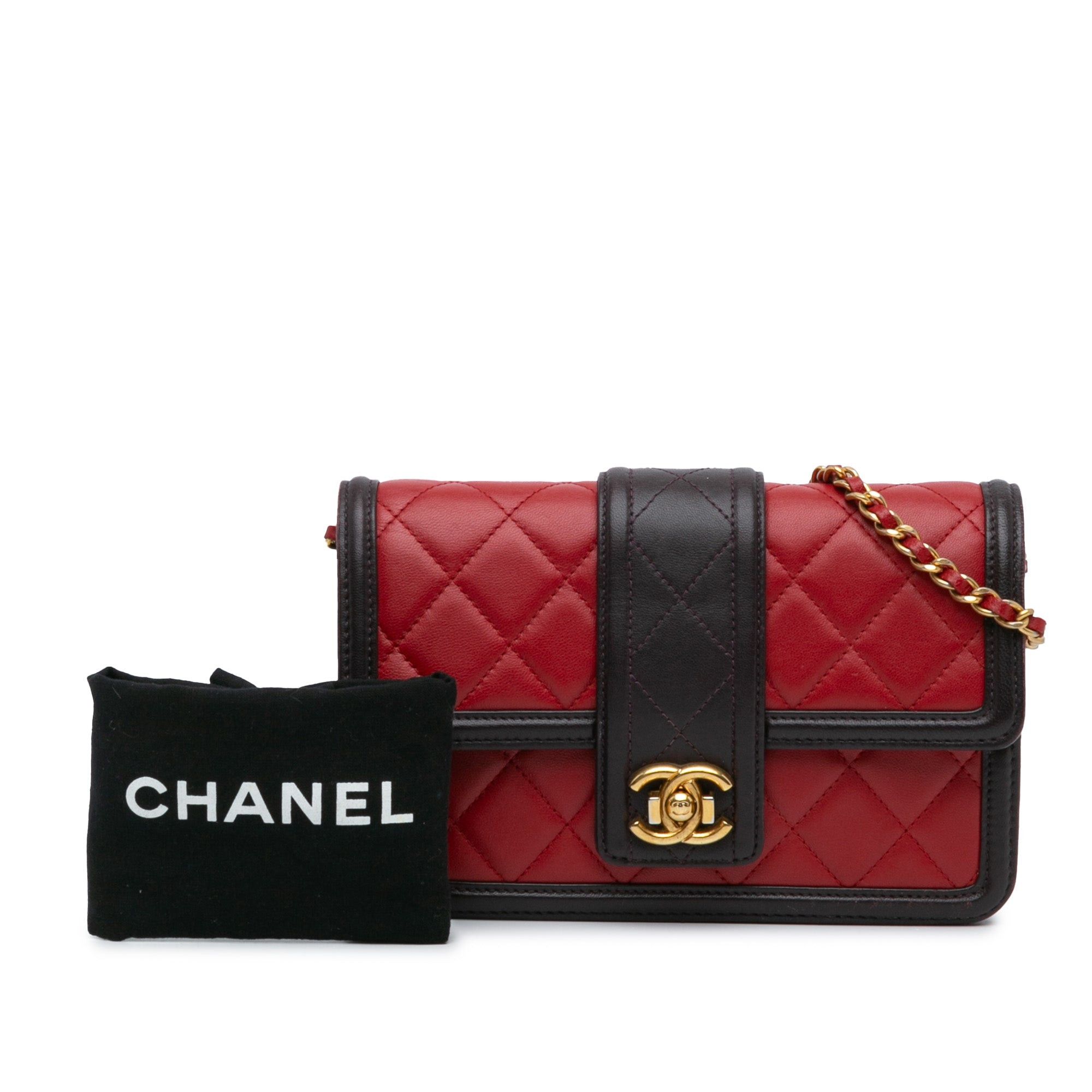 Chanel Chanel Lambskin Elegant CC Wallet On Chain Red Size ONE SIZE - 13 Thumbnail