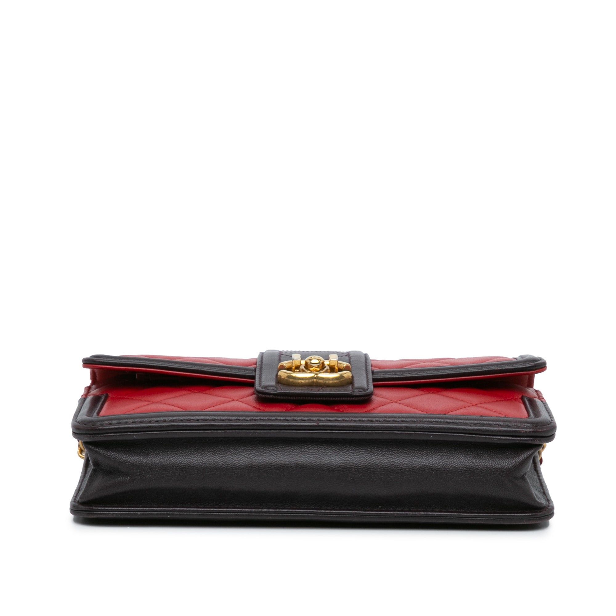 Chanel Chanel Lambskin Elegant CC Wallet On Chain Red Size ONE SIZE - 3 Thumbnail