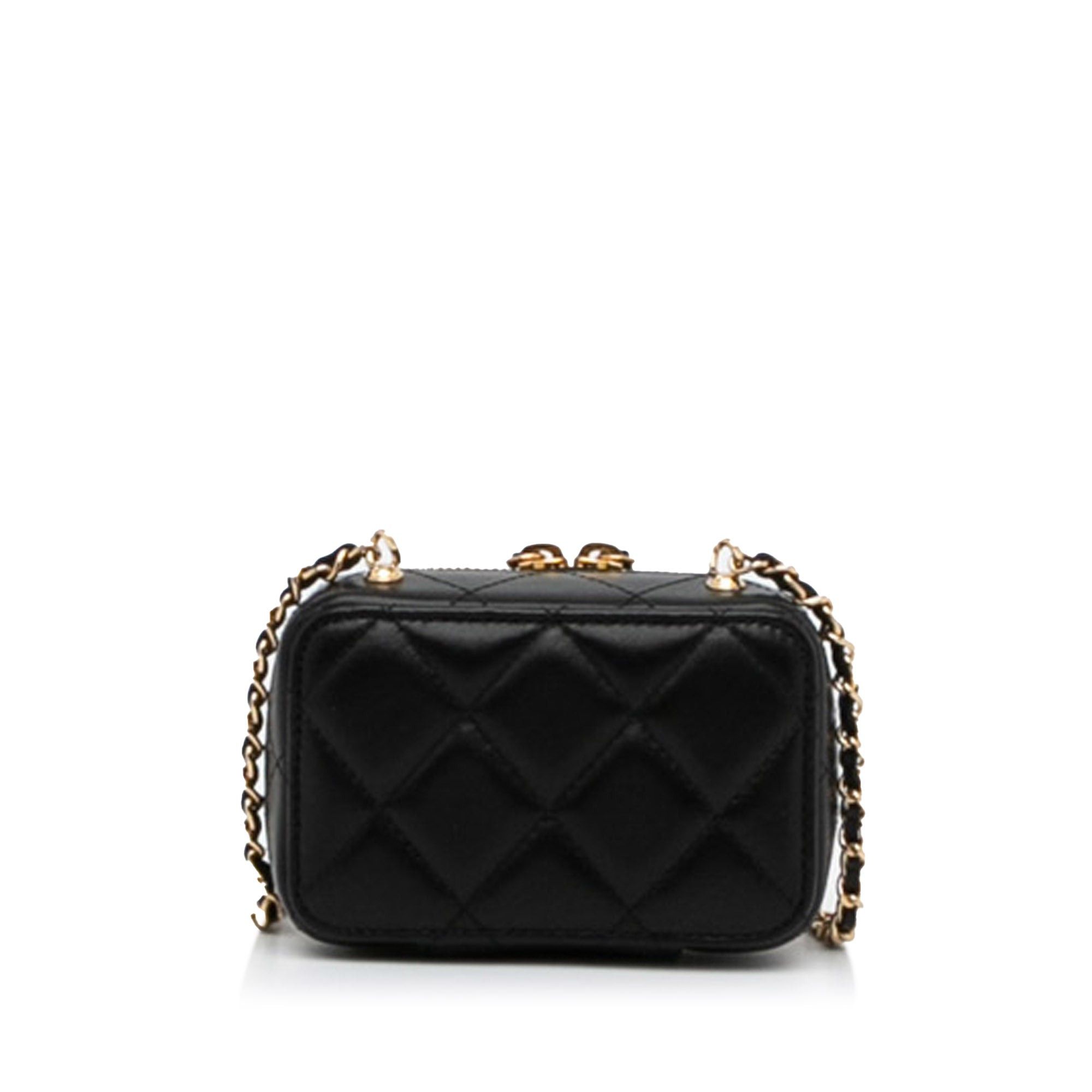 Chanel Chanel CC Quilted Golden Plate Vanity Crossbody Gold Size ONE SIZE - 4 Thumbnail