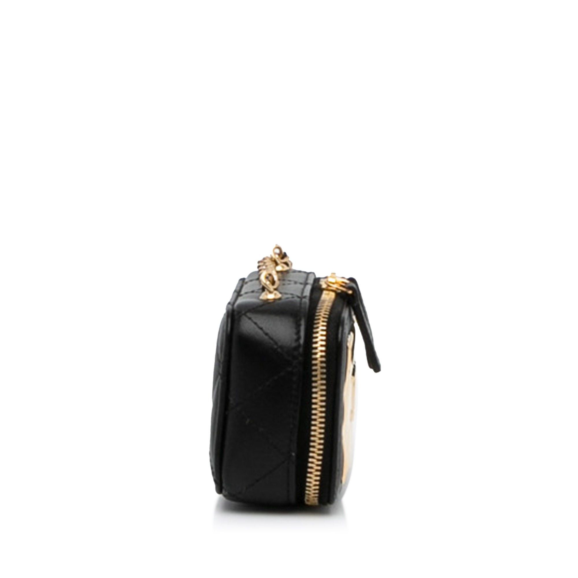 Chanel Chanel CC Quilted Golden Plate Vanity Crossbody Gold Size ONE SIZE - 3 Thumbnail