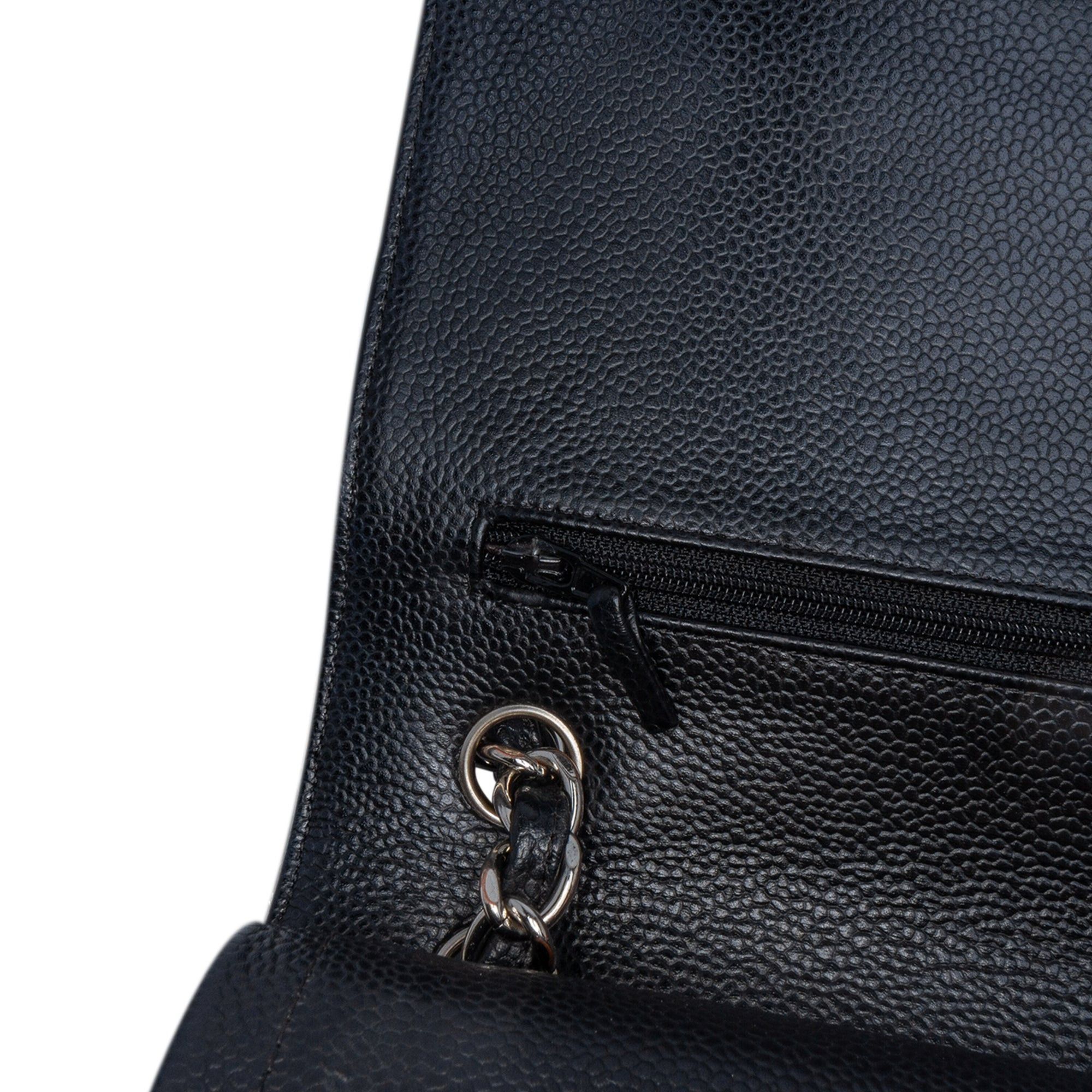 Chanel Chanel Jumbo Classic Caviar Double Flap Black Size ONE SIZE - 7 Thumbnail