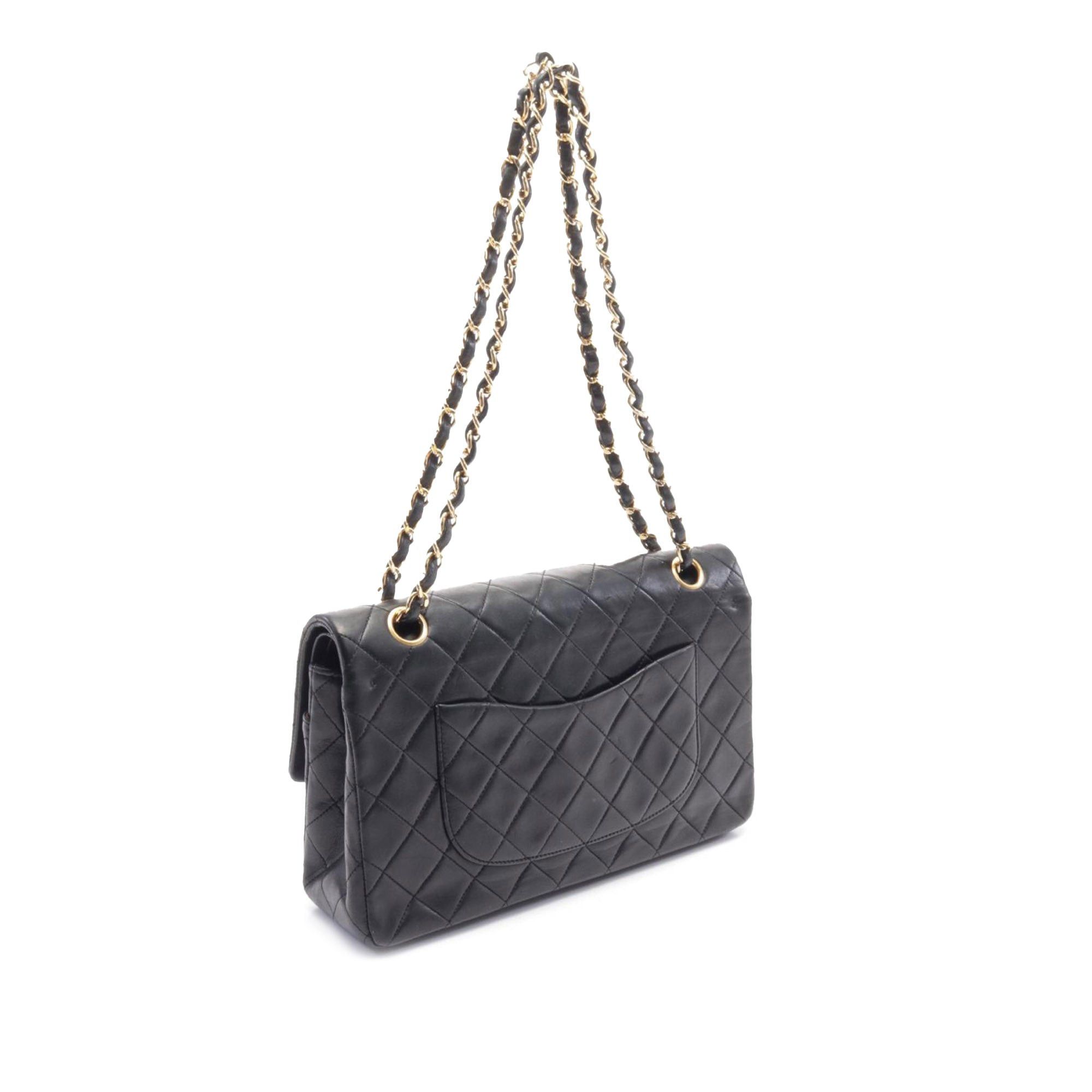 Chanel Chanel Medium Classic Lambskin Double Flap Black Size ONE SIZE - 2 Thumbnail