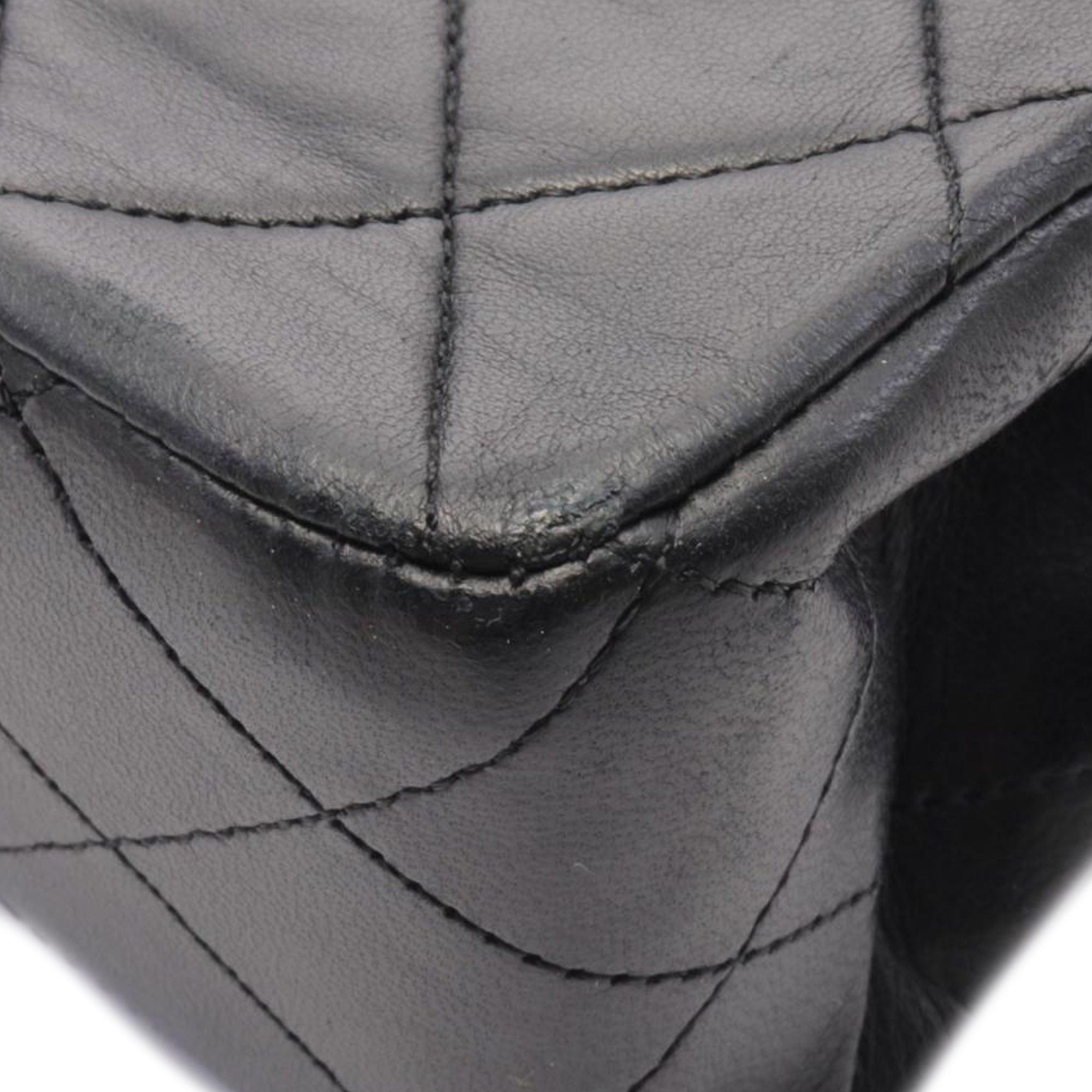 Chanel Chanel Medium Classic Lambskin Double Flap Black Size ONE SIZE - 10 Thumbnail