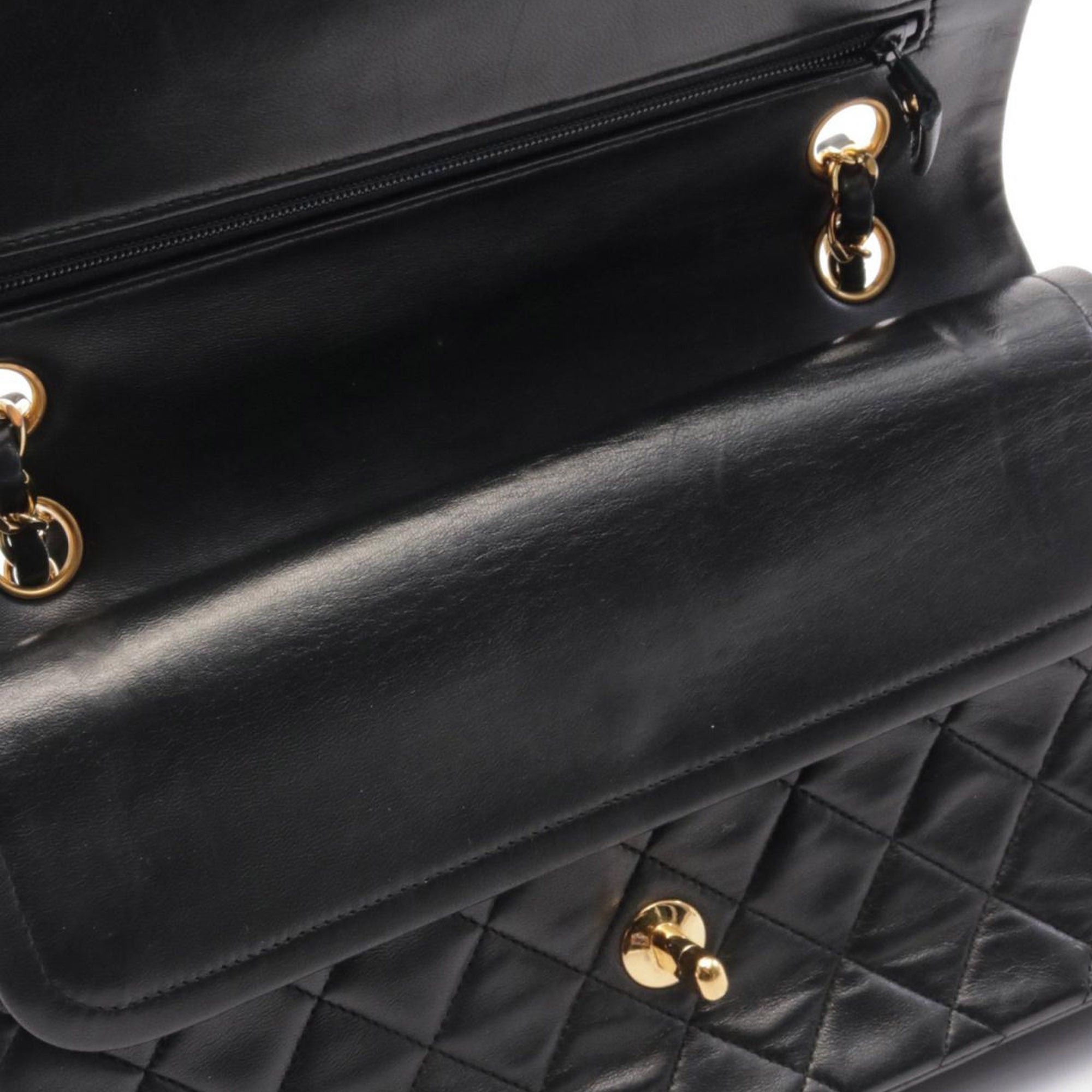 Chanel Chanel Medium Classic Lambskin Double Flap Black Size ONE SIZE - 7 Thumbnail