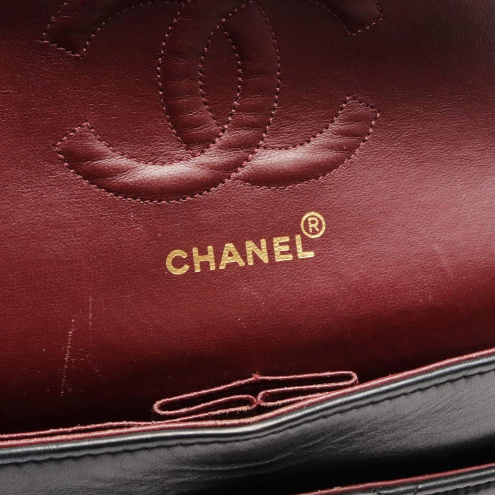 Chanel Chanel Medium Classic Lambskin Double Flap Black Size ONE SIZE - 4 Thumbnail