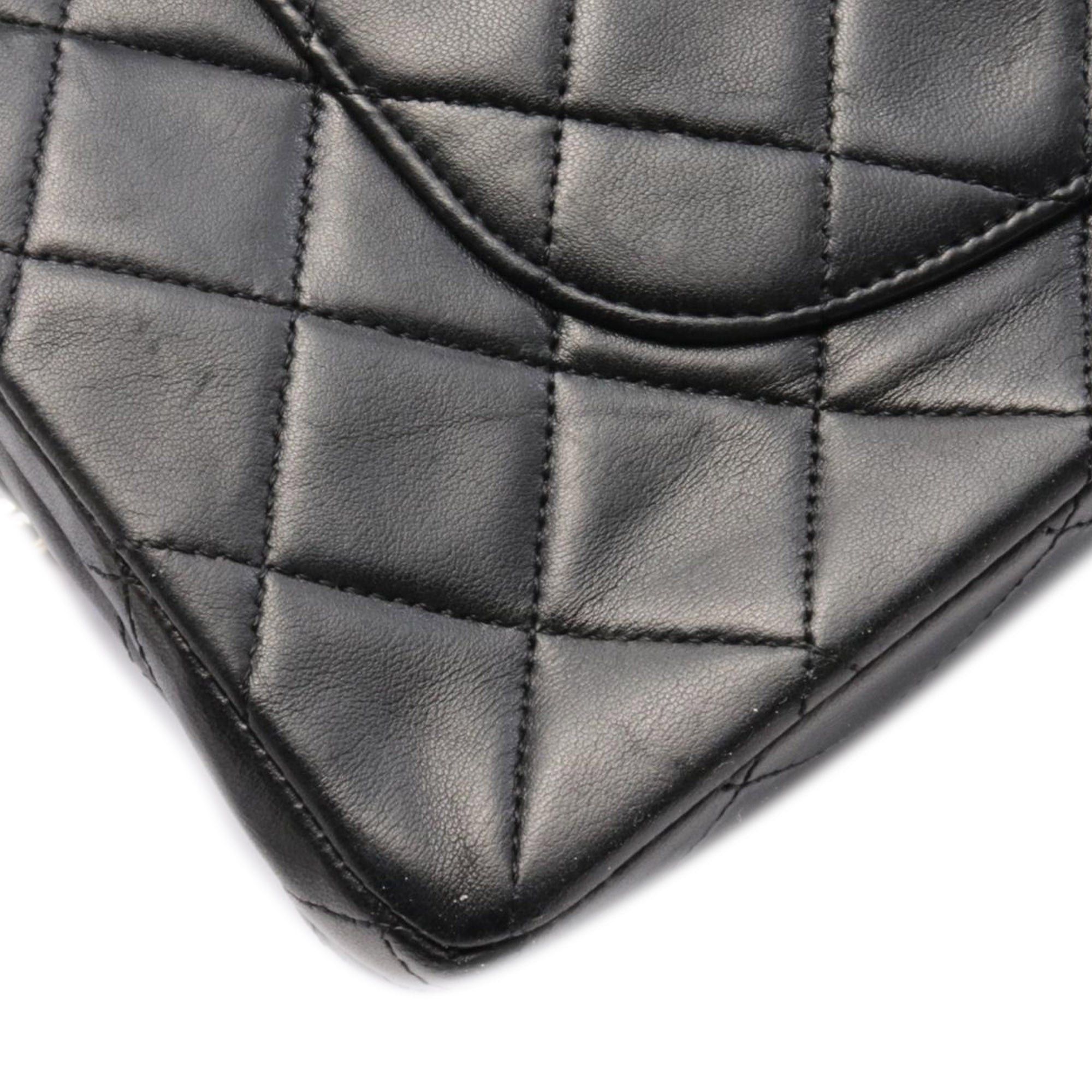 Chanel Chanel Medium Classic Lambskin Double Flap Black Size ONE SIZE - 9 Thumbnail