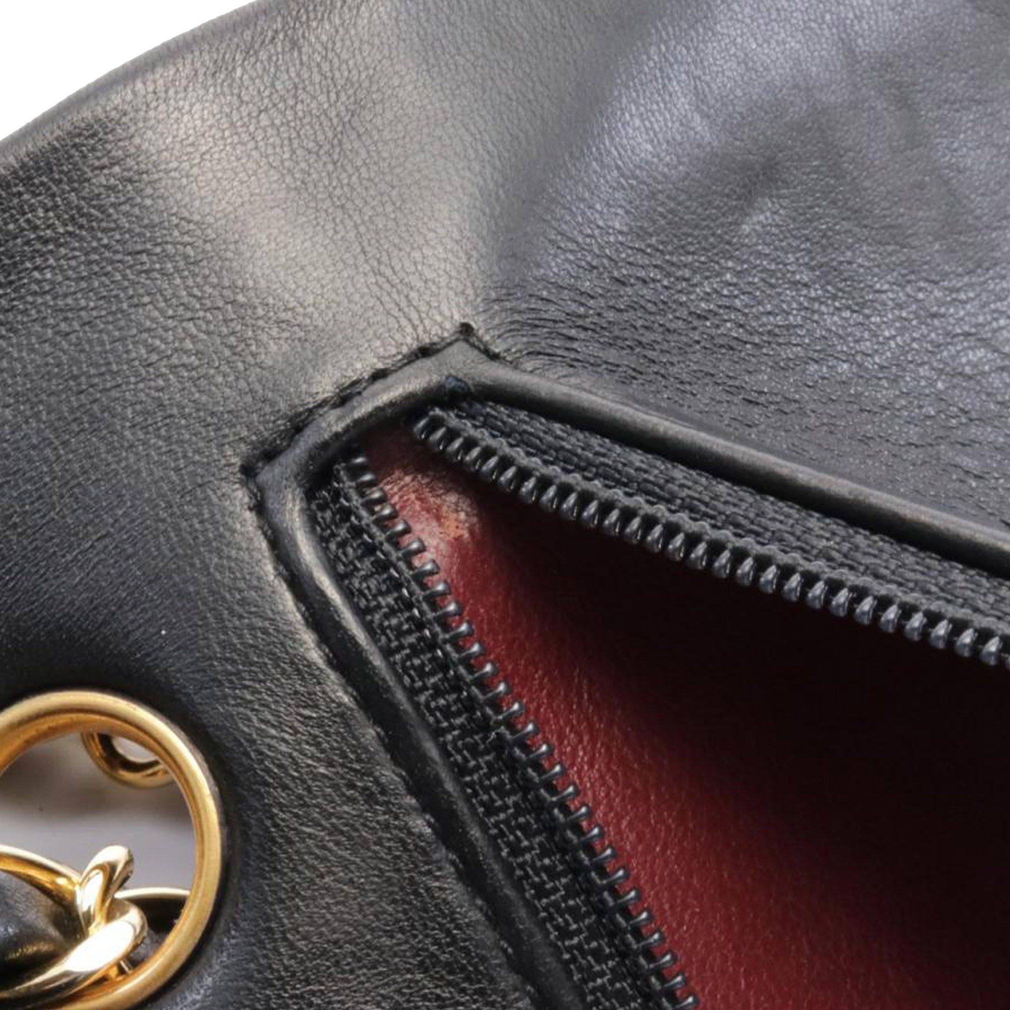 Chanel Chanel Medium Classic Lambskin Double Flap Black Size ONE SIZE - 6 Thumbnail