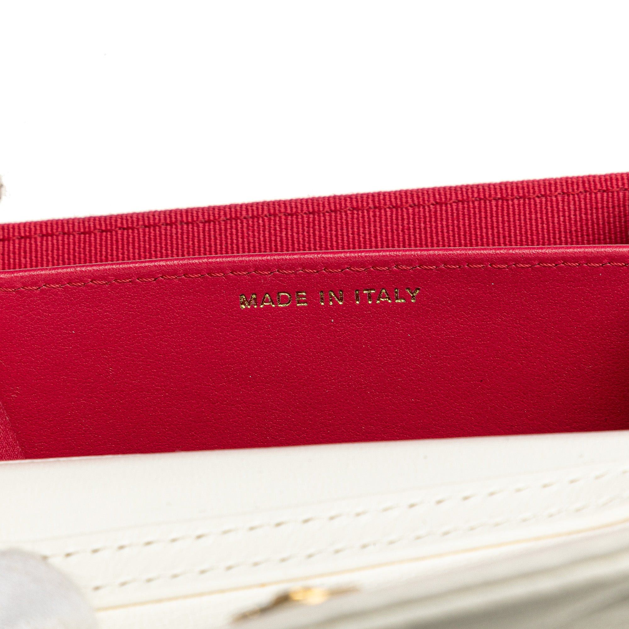Chanel Chanel Quilted Lambskin Coco Love Card Holder On Chain White Size ONE SIZE - 6 Thumbnail