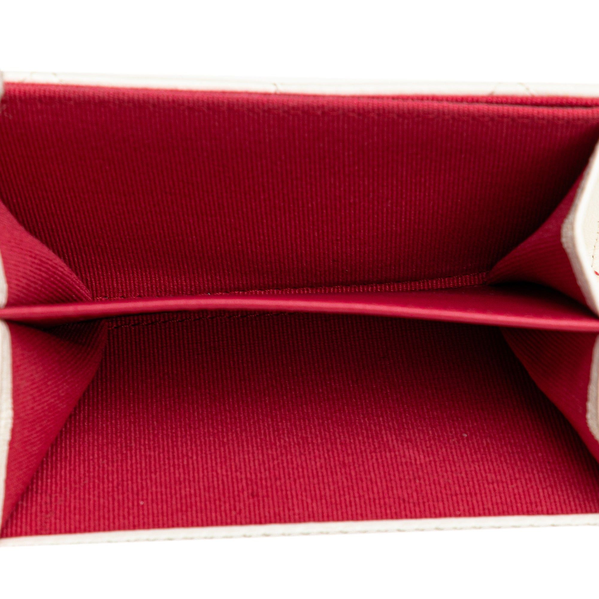 Chanel Chanel Quilted Lambskin Coco Love Card Holder On Chain White Size ONE SIZE - 4 Thumbnail