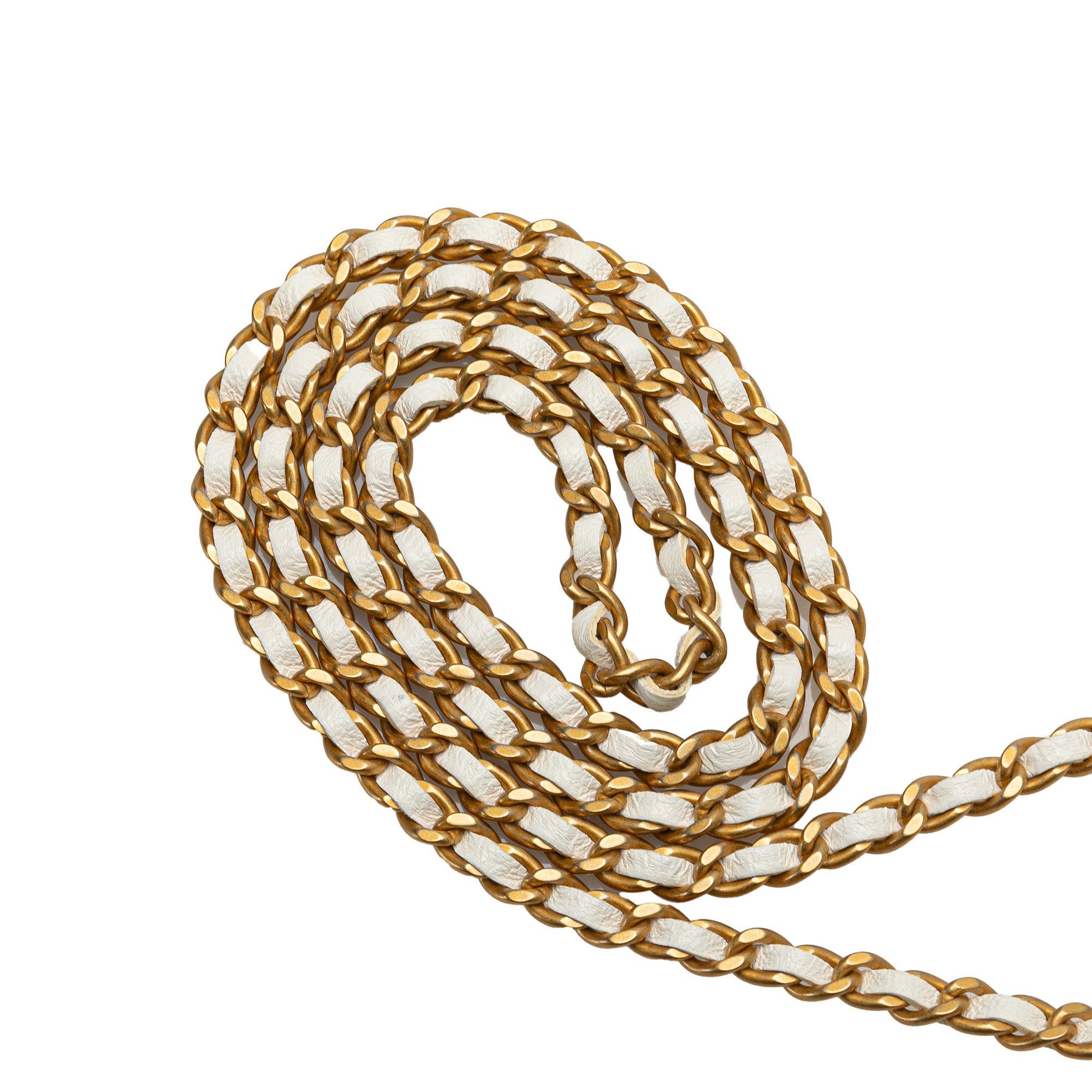 Chanel Chanel Quilted Lambskin Coco Love Card Holder On Chain White Size ONE SIZE - 11 Thumbnail