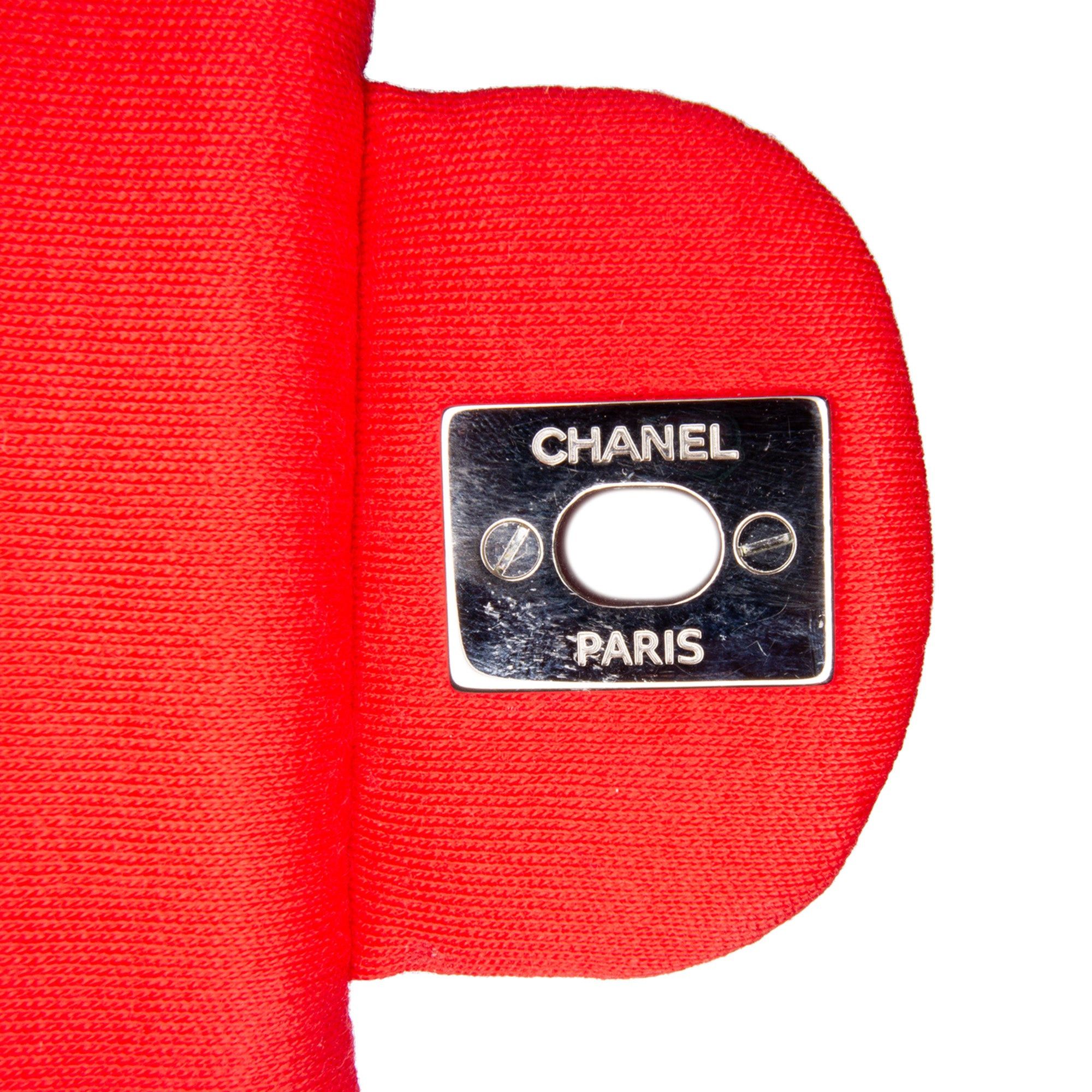 Chanel Chanel Medium Classic Jersey Double Flap Red Size ONE SIZE - 8 Thumbnail