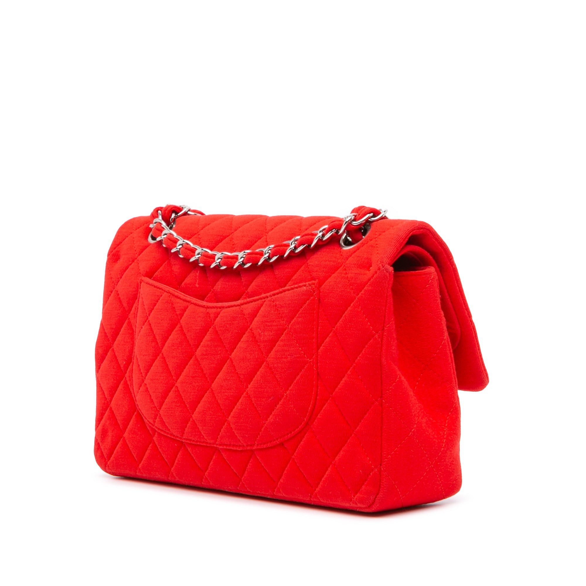 Chanel Chanel Medium Classic Jersey Double Flap Red Size ONE SIZE - 2 Thumbnail