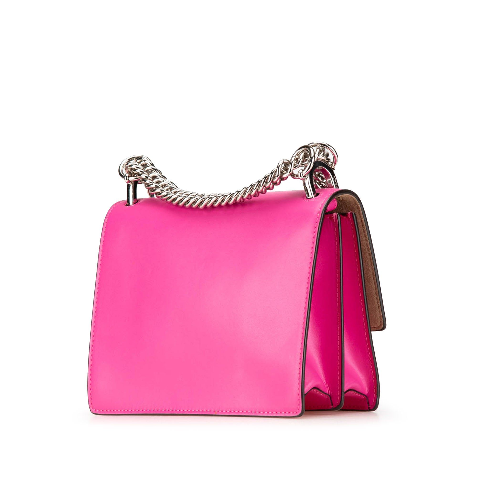 Fendi Fendi Small Leather Kan I Crossbody Pink Size ONE SIZE - 2 Thumbnail