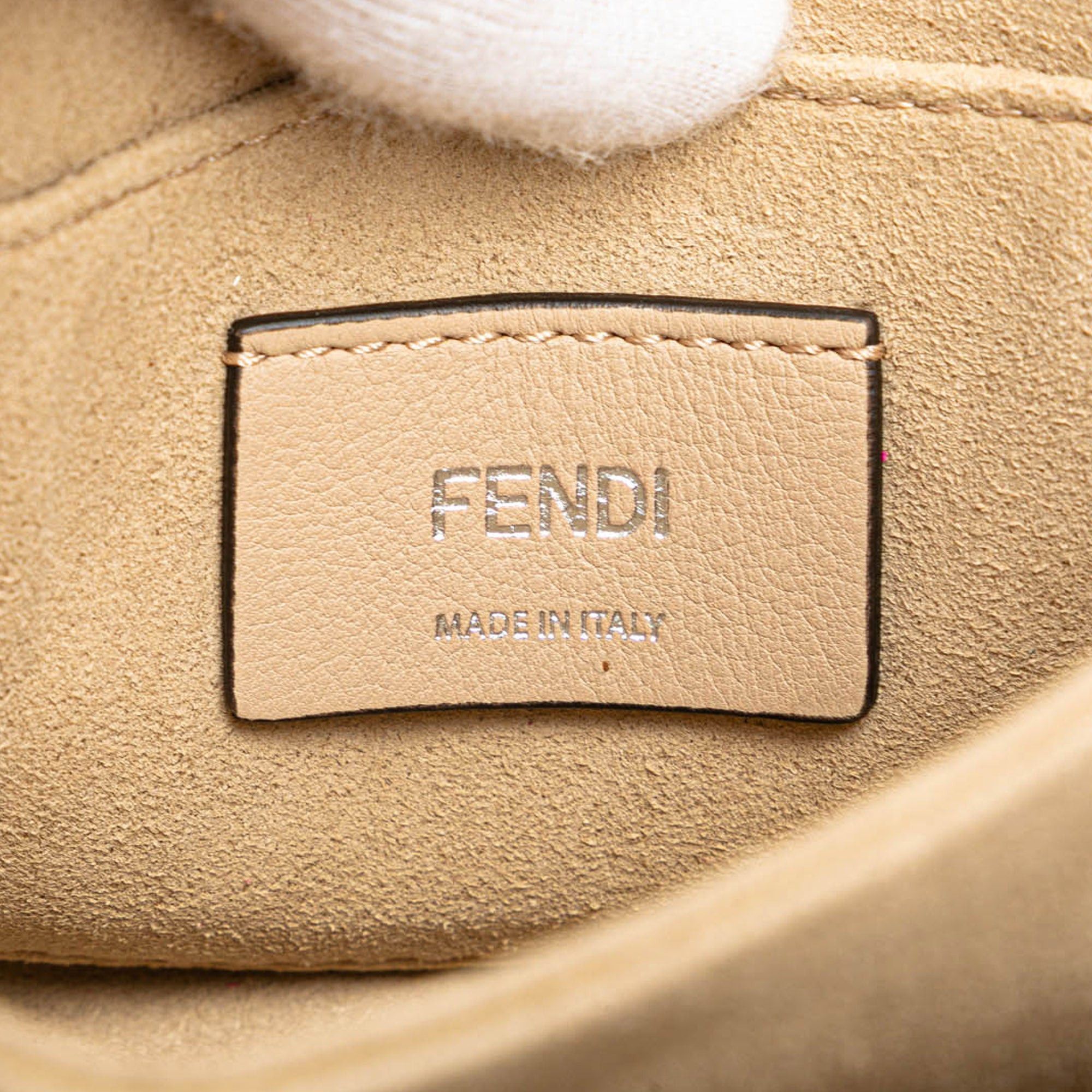 Fendi Fendi Small Leather Kan I Crossbody Pink Size ONE SIZE - 5 Thumbnail