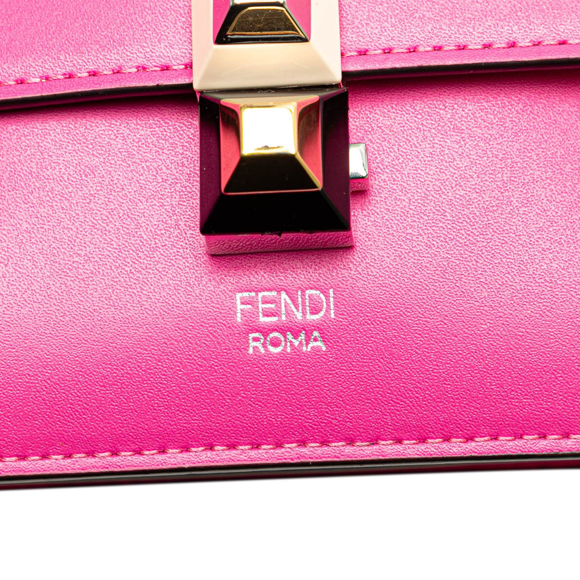 Fendi Fendi Small Leather Kan I Crossbody Pink Size ONE SIZE - 7 Thumbnail