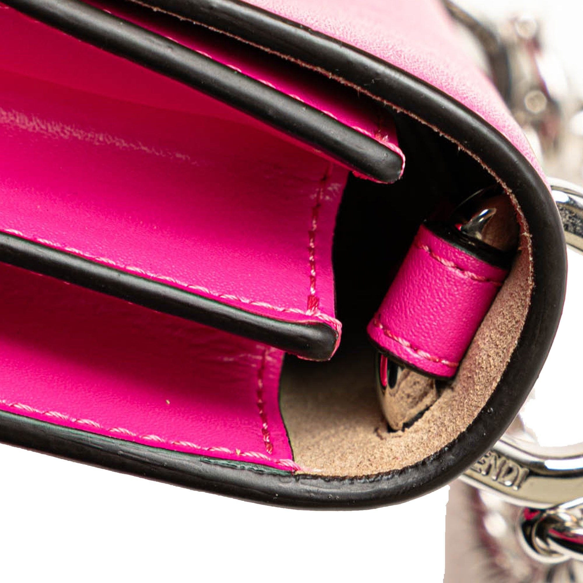 Fendi Fendi Small Leather Kan I Crossbody Pink Size ONE SIZE - 10 Thumbnail