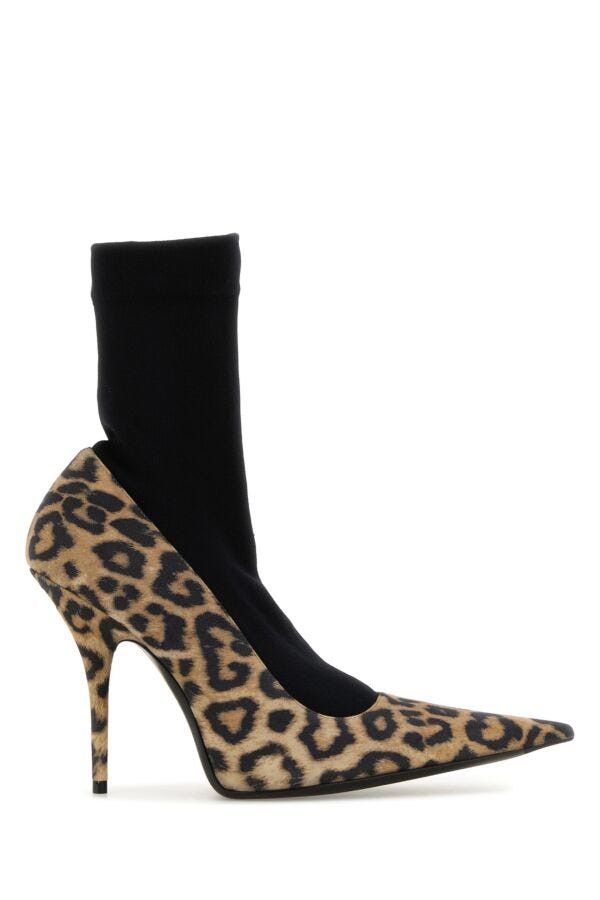Balenciaga Printed Suede Avenue Sock Pumps Size US 10 / IT 40 - 3 Thumbnail