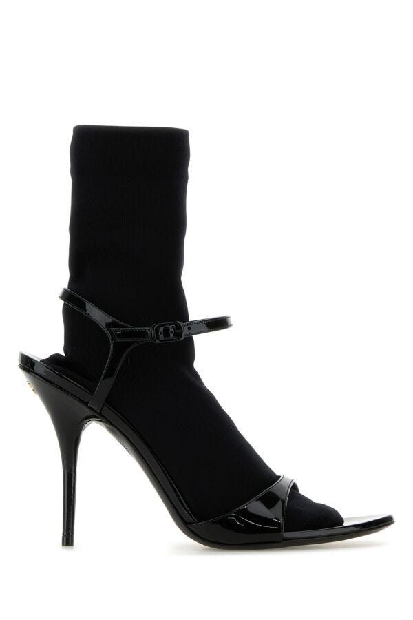 Balenciaga Black Leather Avenue Sock Sandals Size US 8 / IT 38 - 3 Thumbnail
