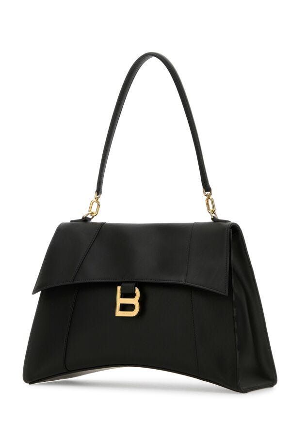 Balenciaga Black Leather Hourglass Shoulder Bag Size ONE SIZE - 4 Thumbnail