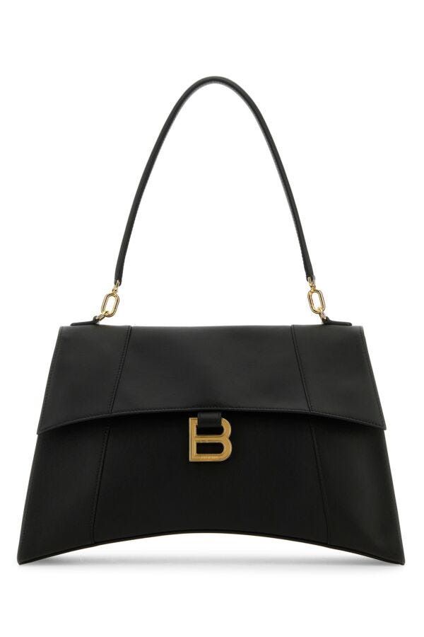 Balenciaga Black Leather Hourglass Shoulder Bag Size ONE SIZE - 3 Thumbnail