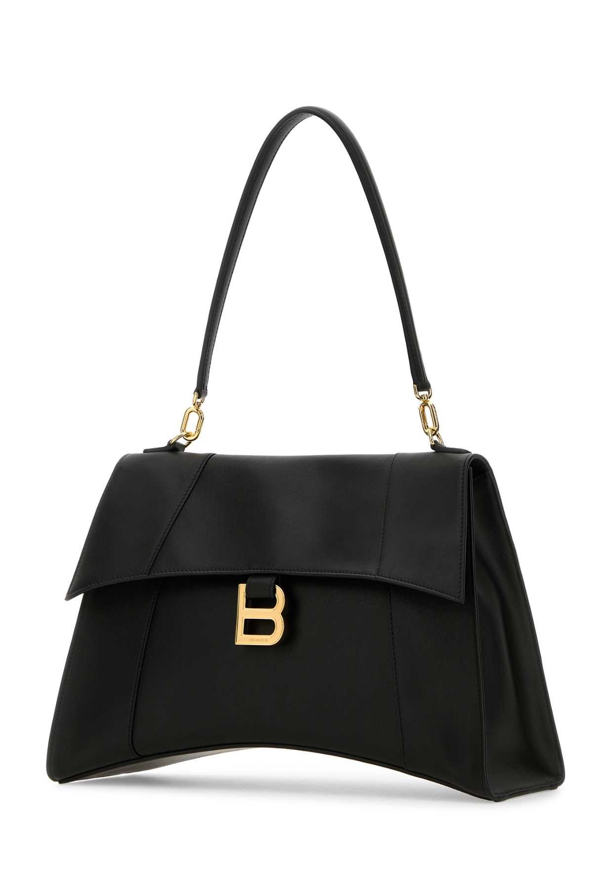 Balenciaga Black Leather Hourglass Shoulder Bag Size ONE SIZE - 2 Thumbnail